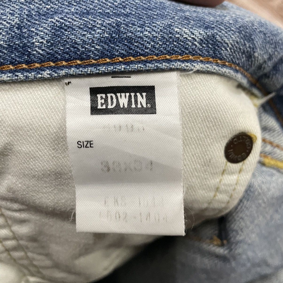 Edwin 🔥Vintage Edwin 502 Stoned Washed Ripped Slevedge Denim Jeans Size US 34 / EU 50 - 15 Thumbnail