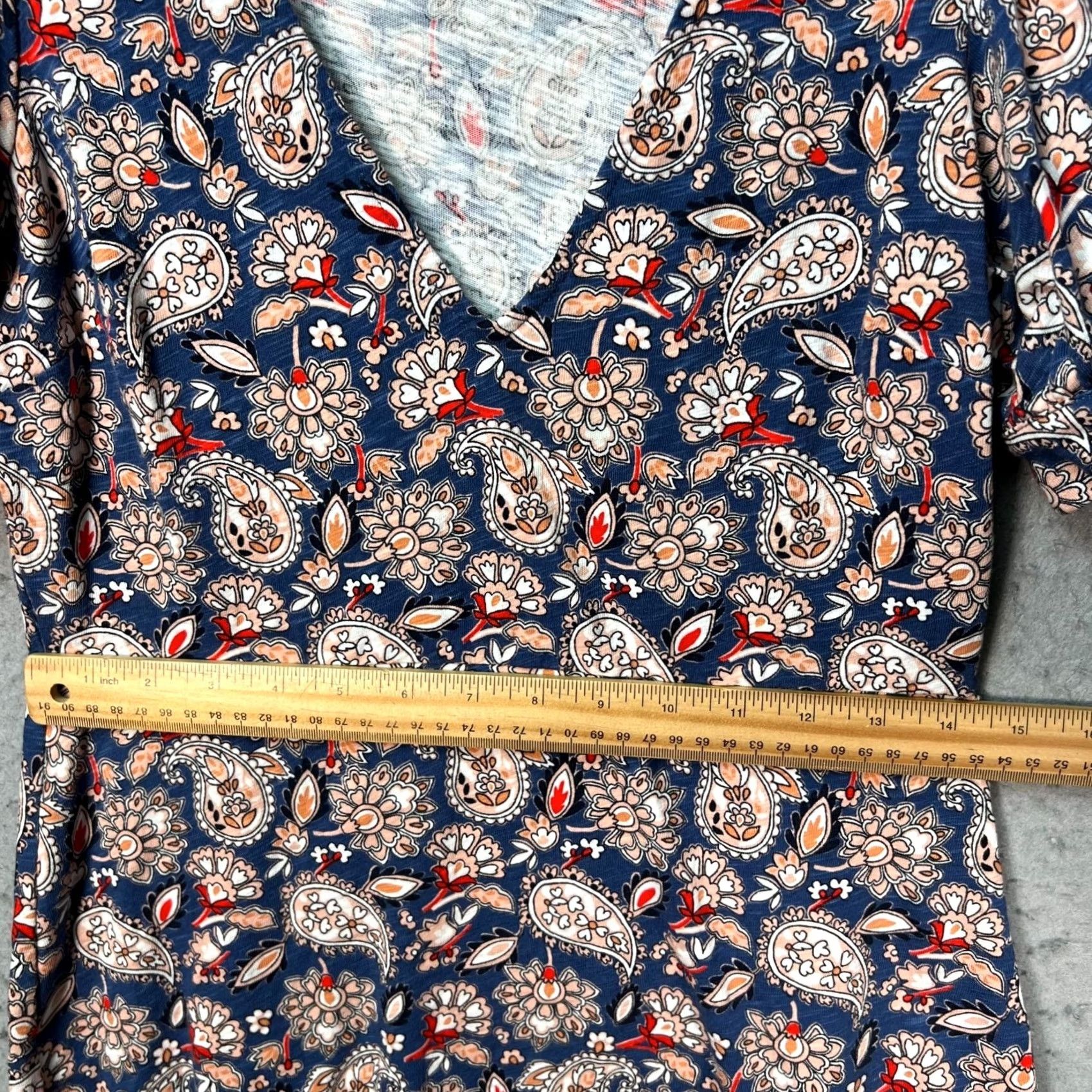 Boden Boden Floral Paisley Mini Dress Womens Size 4P Short-Sleeve V-Neck Size S / US 4 / IT 40 - 7 Thumbnail