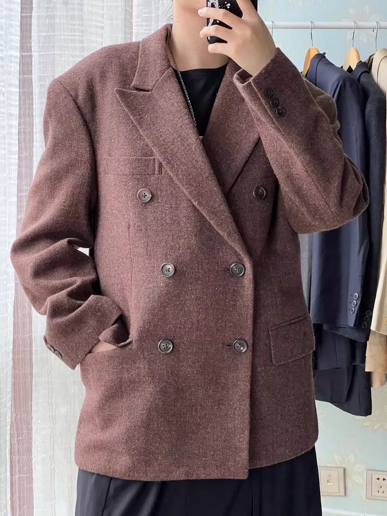 Yohji Yamamoto Yohji Yamamoto size s Red coffee blazer 2504-Nextarrow Size 36S - 2 Thumbnail