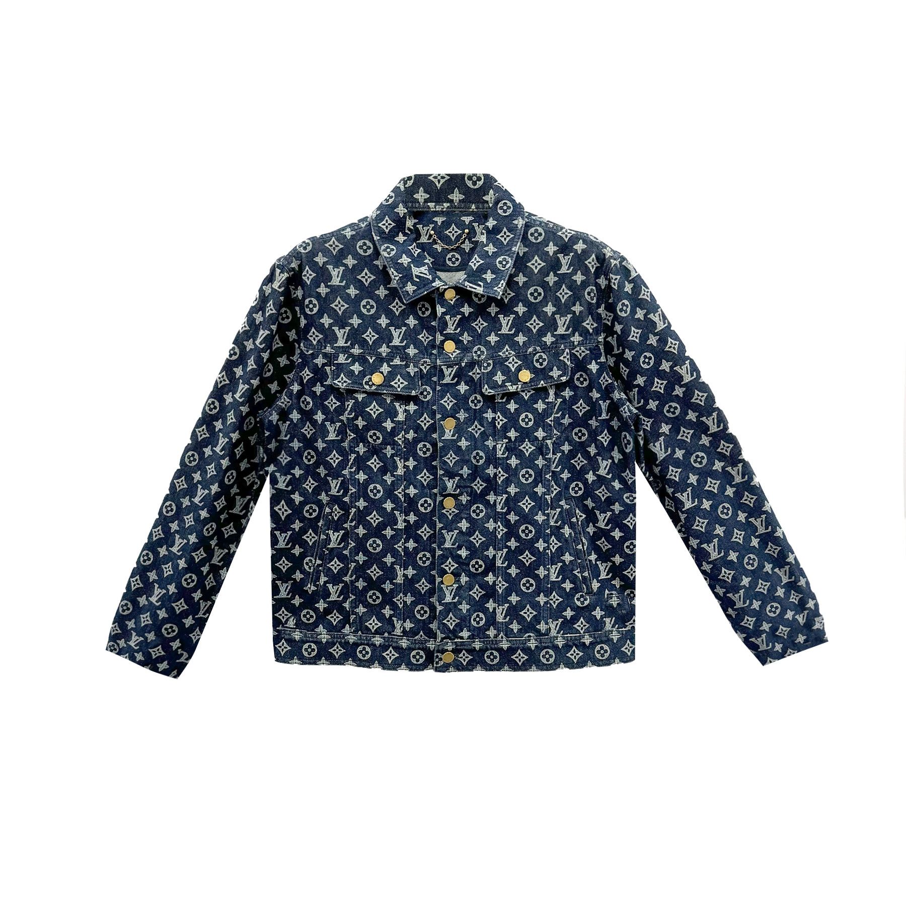 Louis Vuitton Louis Vuitton Old Flower Printed Denim Jacket Size US L / EU 52-54 / 3 - 1 Thumbnail