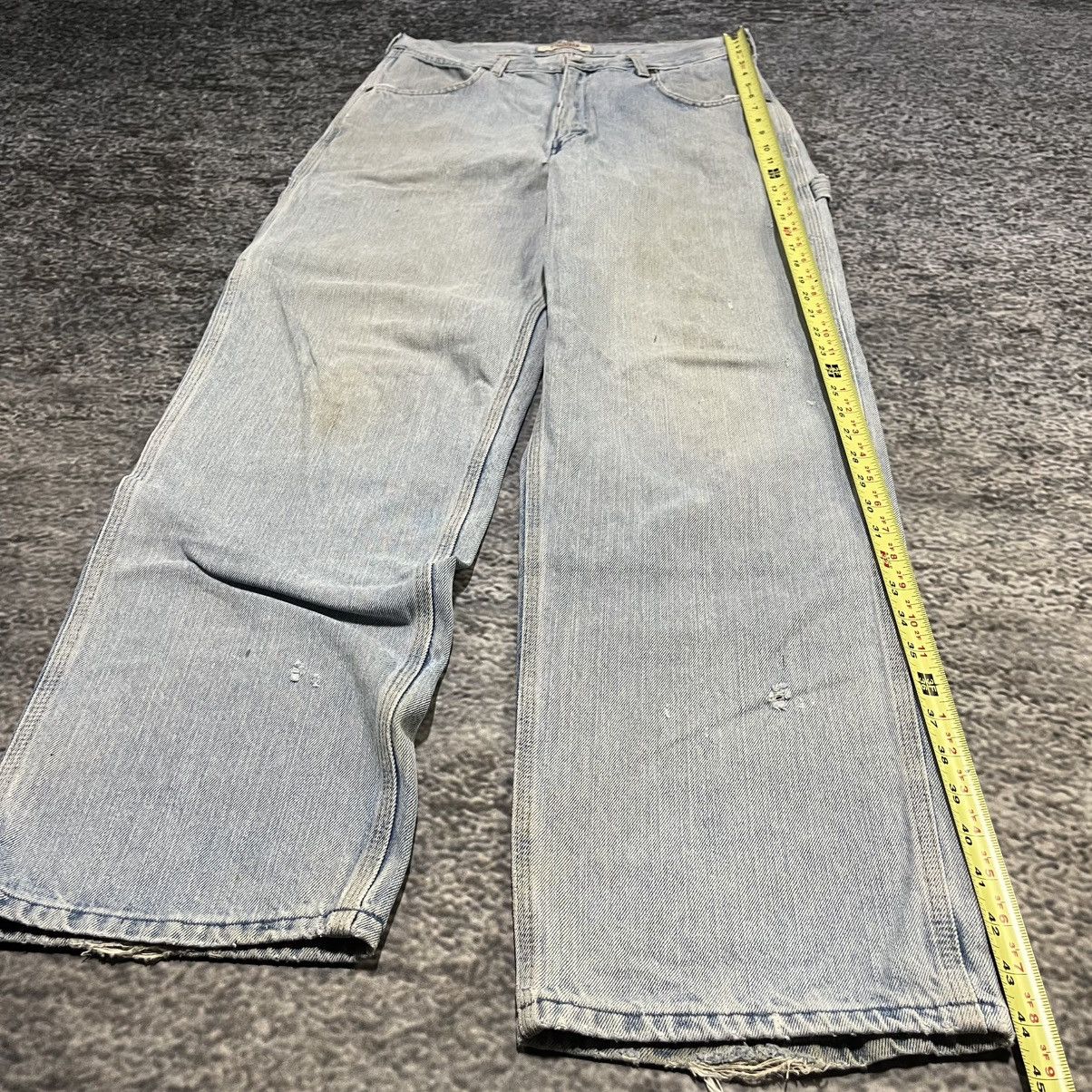 Big Mac Vintage 90s Faded Big Mac Baggy Wide Leg Carpenter Jeans Size US 32 / EU 48 - 13 Thumbnail