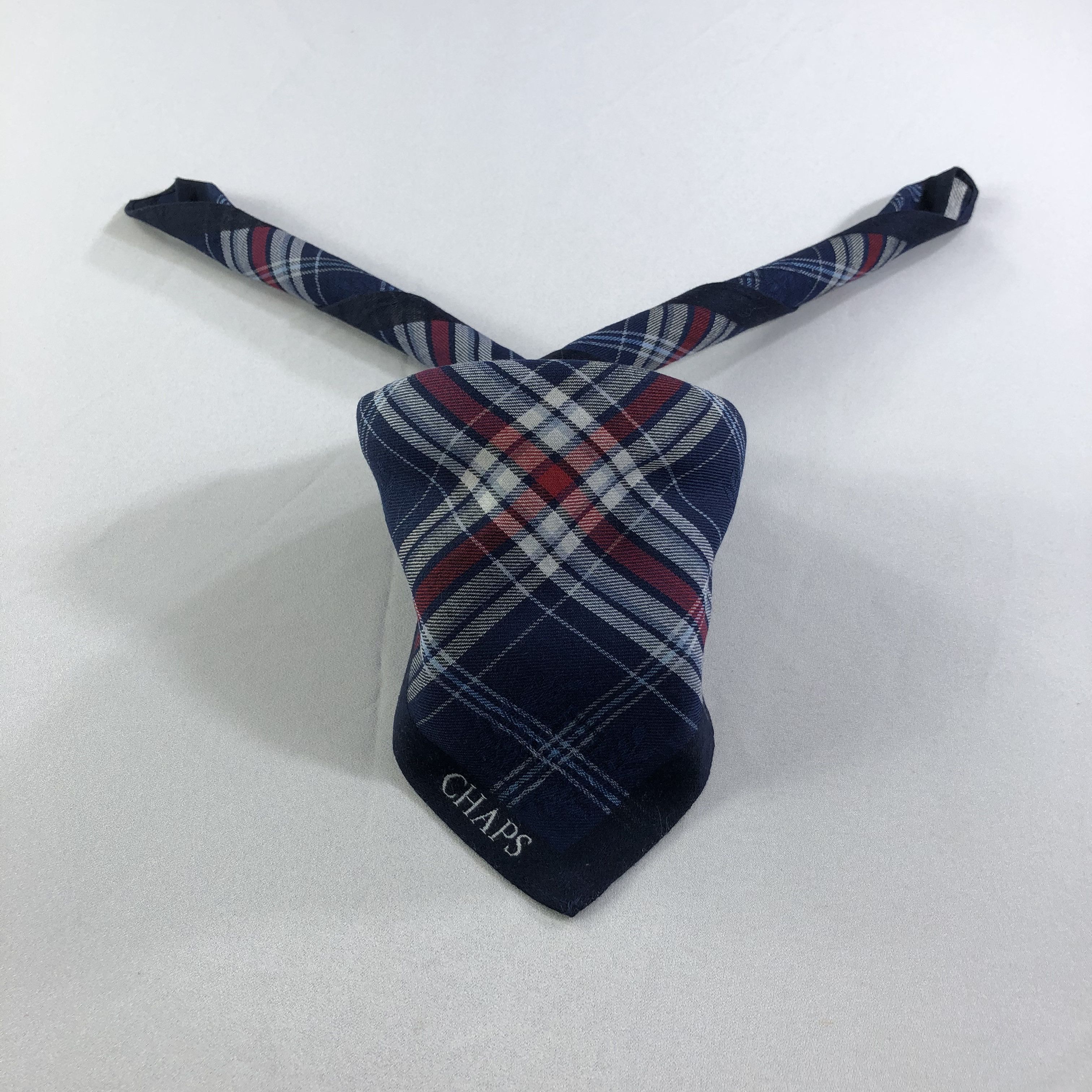 Chaps × Vintage Chaps Tartan Handkerchief Neckerchief Bandana H2167 Size ONE SIZE - 1 Thumbnail