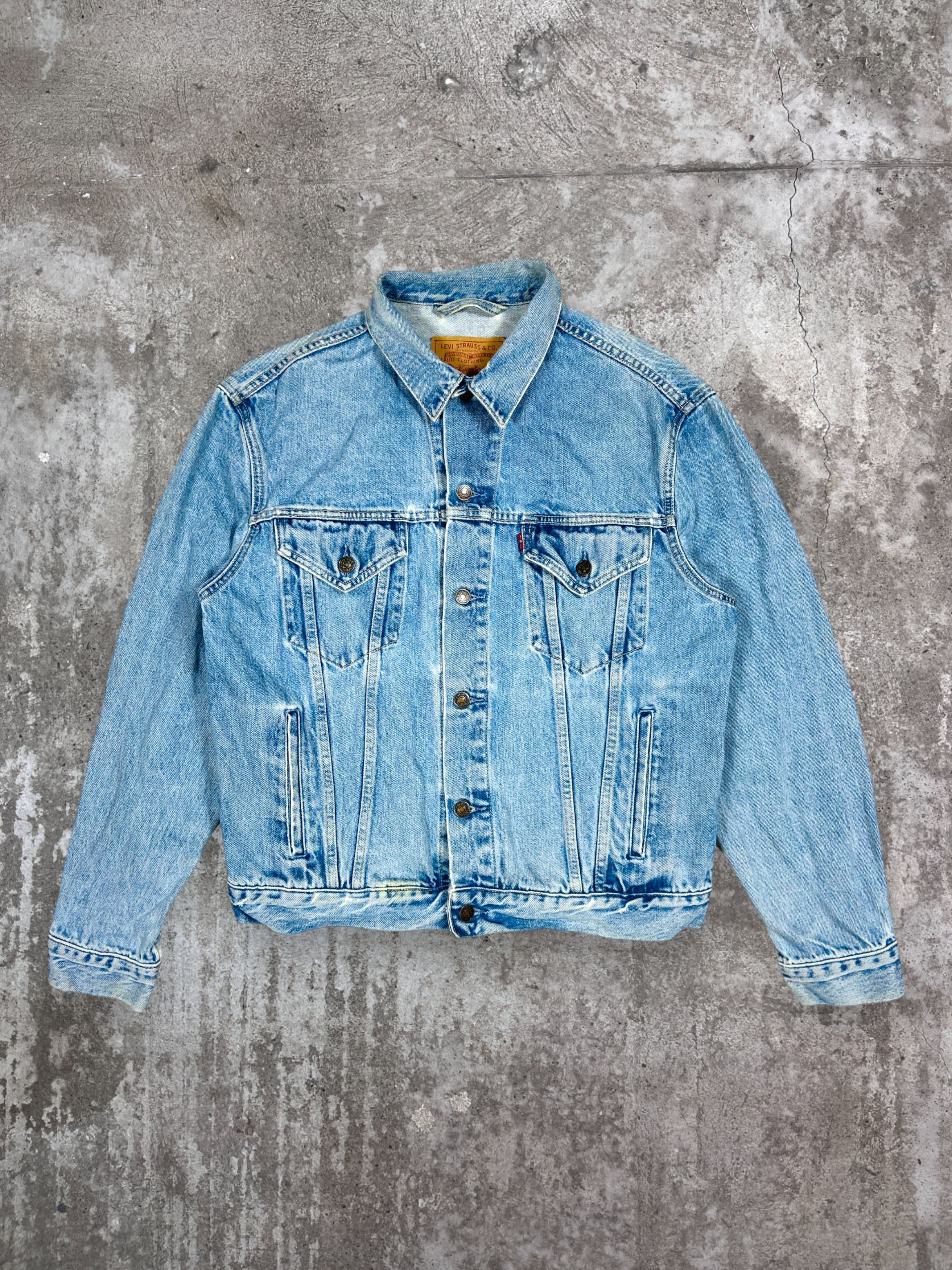 Levi's 1990s BABY BLUE AMAZING LEVIS BOXY FIT JEANS JACKET - № 2127 Size US L / EU 52-54 / 3 - 1 Thumbnail