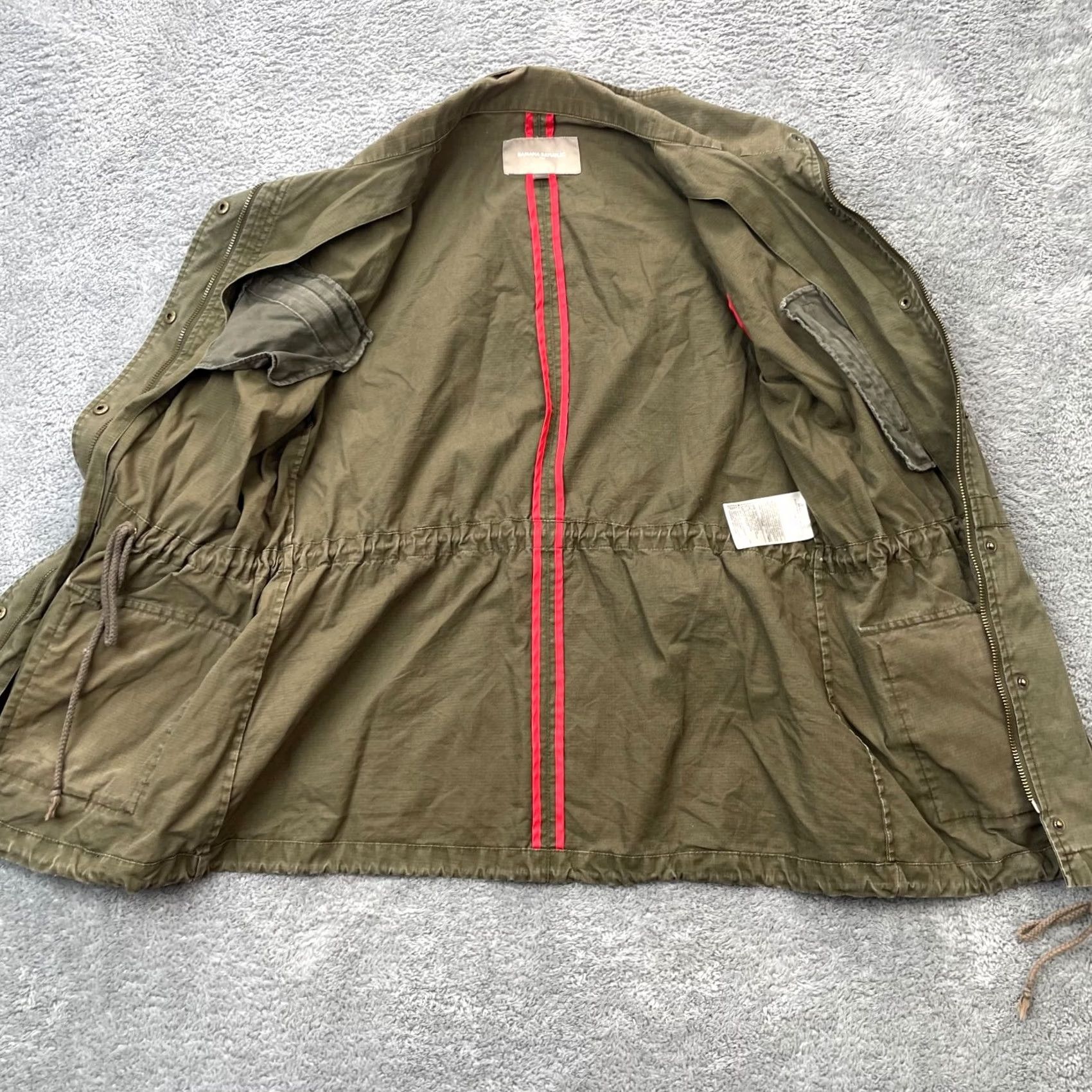 Banana Republic Banana Republic Jacket Womens Medium Green Military Coat Army Canvas Military Jacket Vertical Zip Pockets Regular Fit Size M / US 6-8 / IT 42-44 - 4 Thumbnail