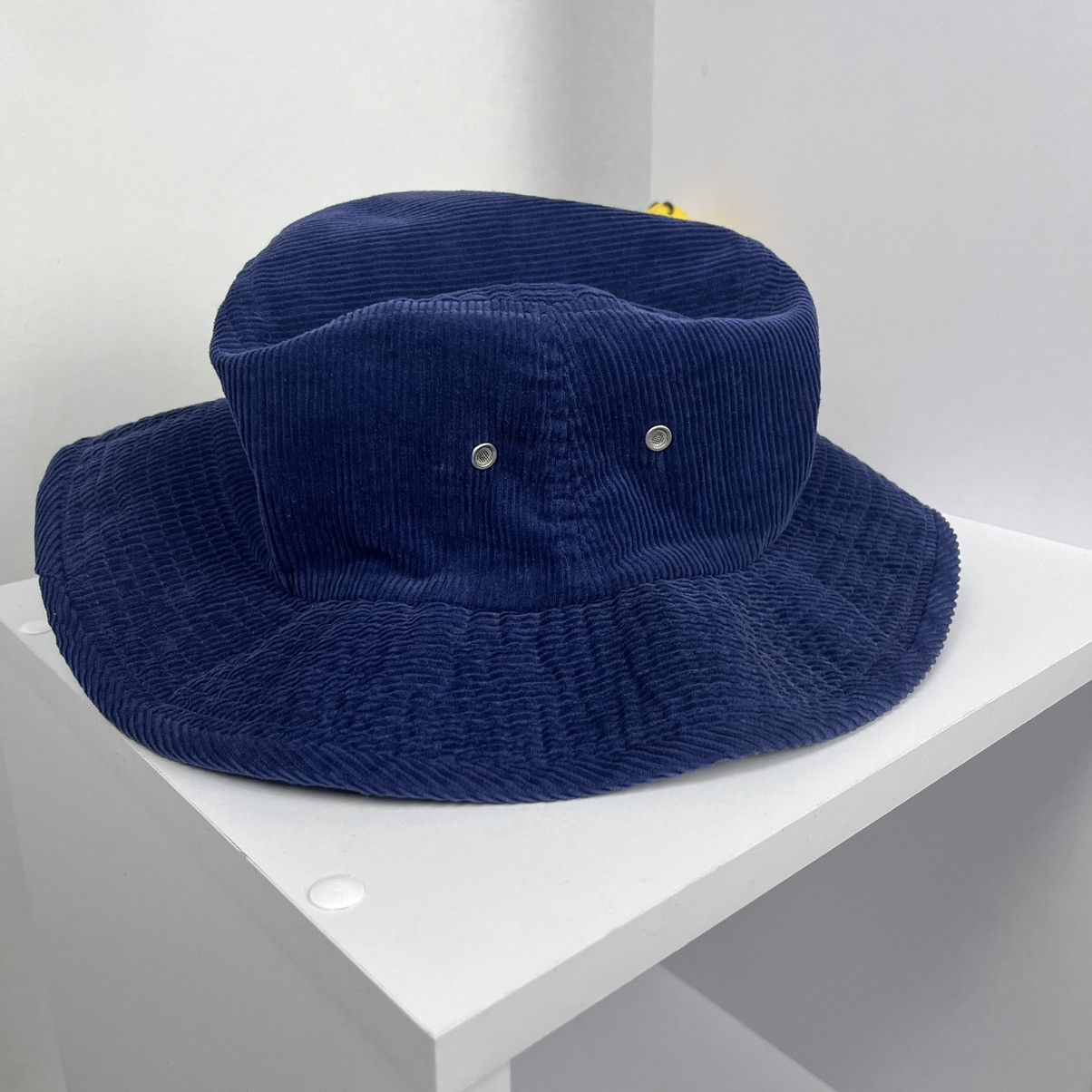 Adidas × Vintage 🫐VINTAGE🫐 Adidas Headwear Blue Corduroy Velvet bucket Hat Size 28 - 4 Thumbnail