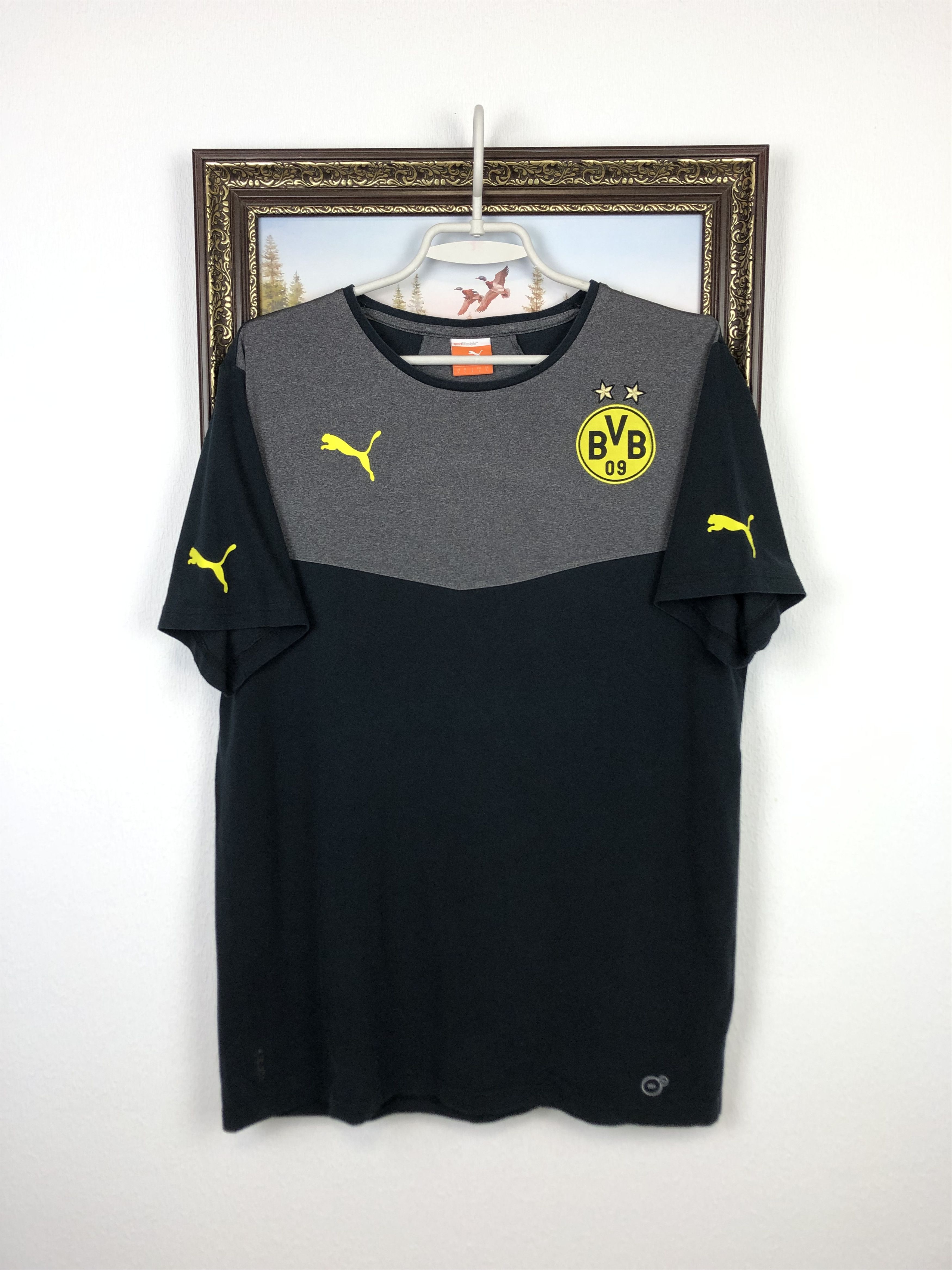 Puma Vintage Borussia Dortmund Football Train Shirt Soccer Tee Size US L / EU 52-54 / 3 - 1 Thumbnail