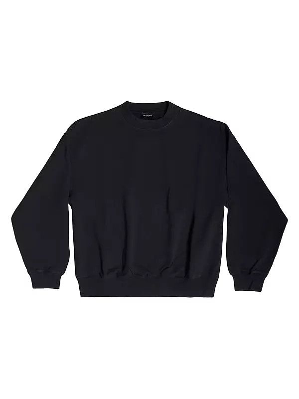 Balenciaga o1srvl11e1124 Back Hem Sweatshirt Regular Fit in Black Size US XL / EU 56 / 4 - 1 Thumbnail