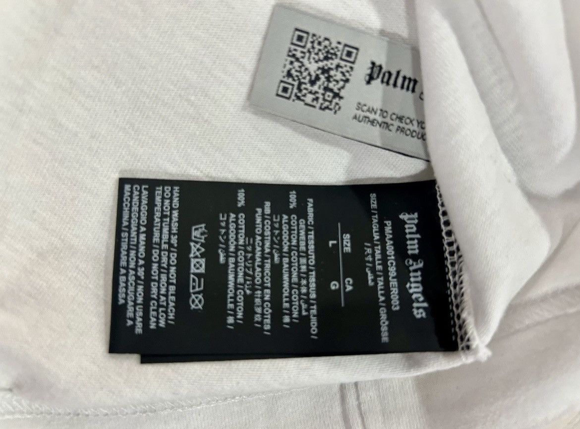 Palm Angels Palm Angels - LA Spray Paint T-Shirt in White Size Large Size US L / EU 52-54 / 3 - 6 Thumbnail