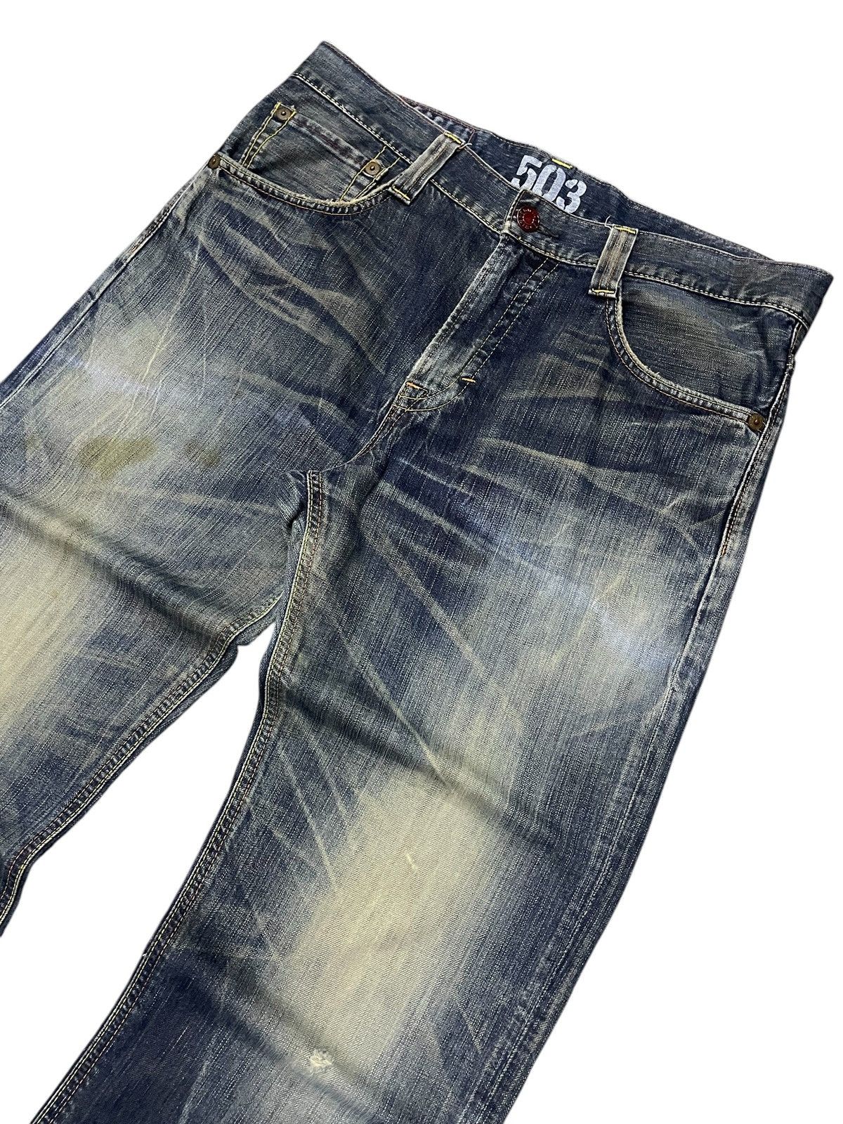 Edwin Rare Edwin 503 Flare Heavy Stitch Multi Colour Denim Jeans Size US 34 / EU 50 - 3 Thumbnail