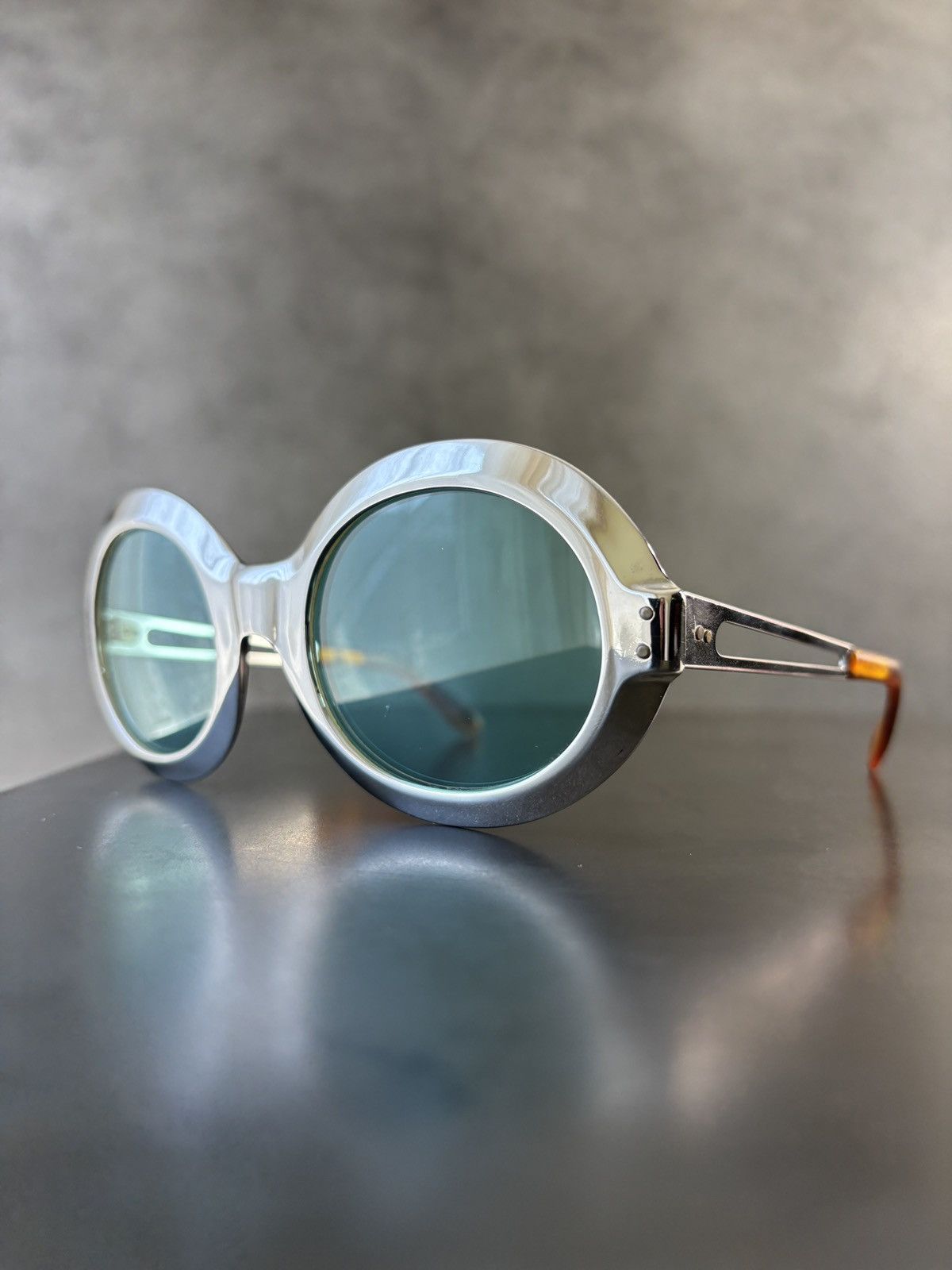 Vintage True Vintage Sunglasses Space Age Chrome Metal Oversized 60s Size ONE SIZE - 24 Thumbnail