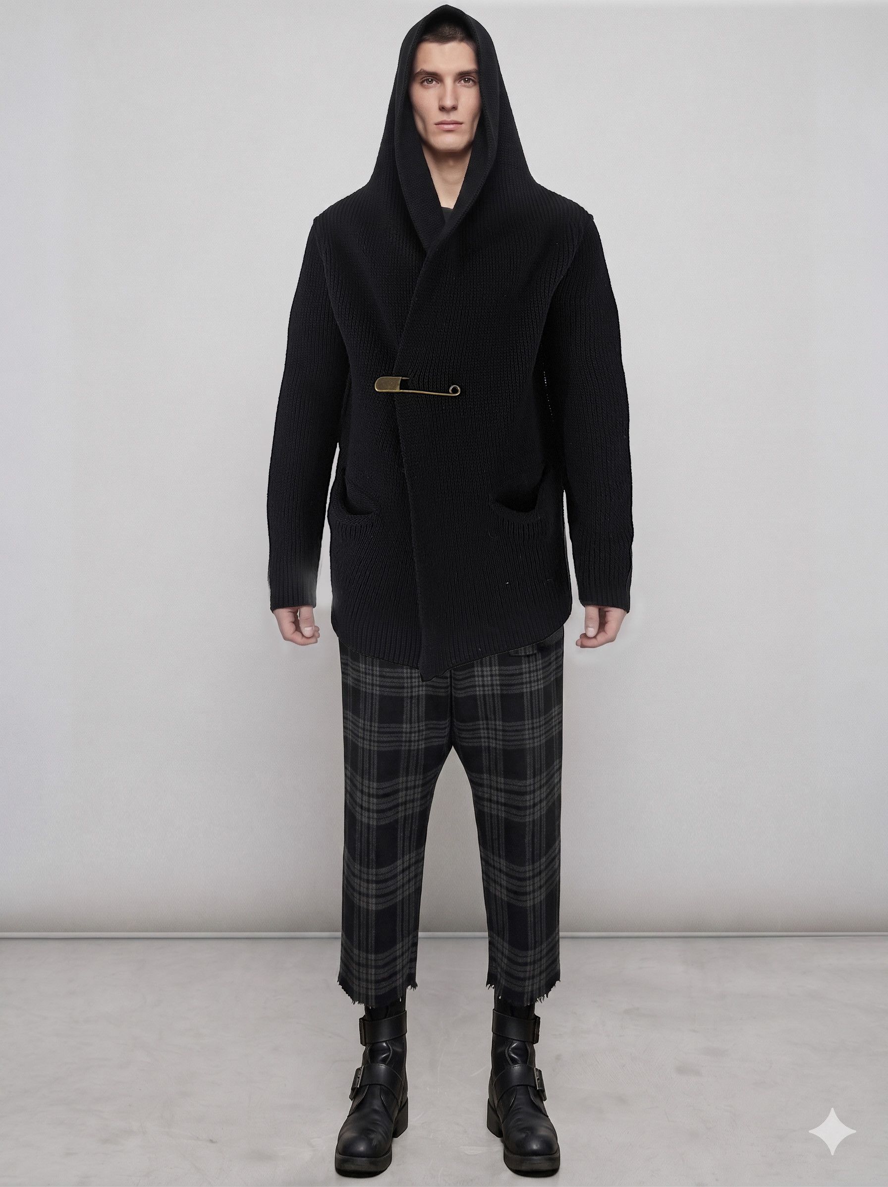 Kazuyuki Kumagai Attachment Wool Long Cardigan Hooodie Size US L / EU 52-54 / 3 - 6 Thumbnail