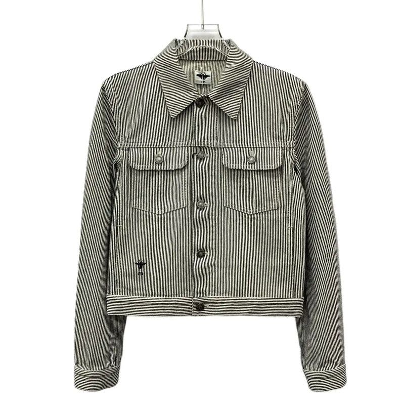 Dior Dior Women's Striped Cotton Jacket in Size S 0089 Size S / US 4 / IT 40 - 1 Thumbnail