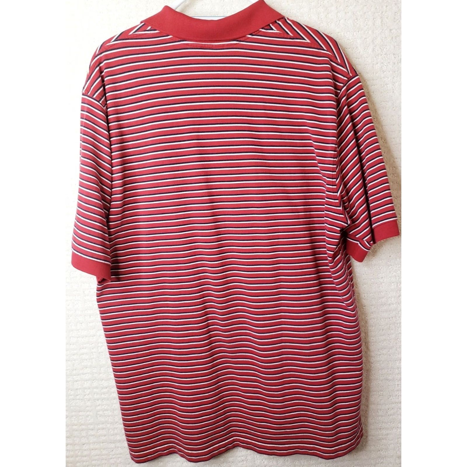 Brooks Brothers Brooks Brothers Performance Polo Shirt Mens XL Red Striped Cotton Original Fit Size US XL / EU 56 / 4 - 5 Thumbnail