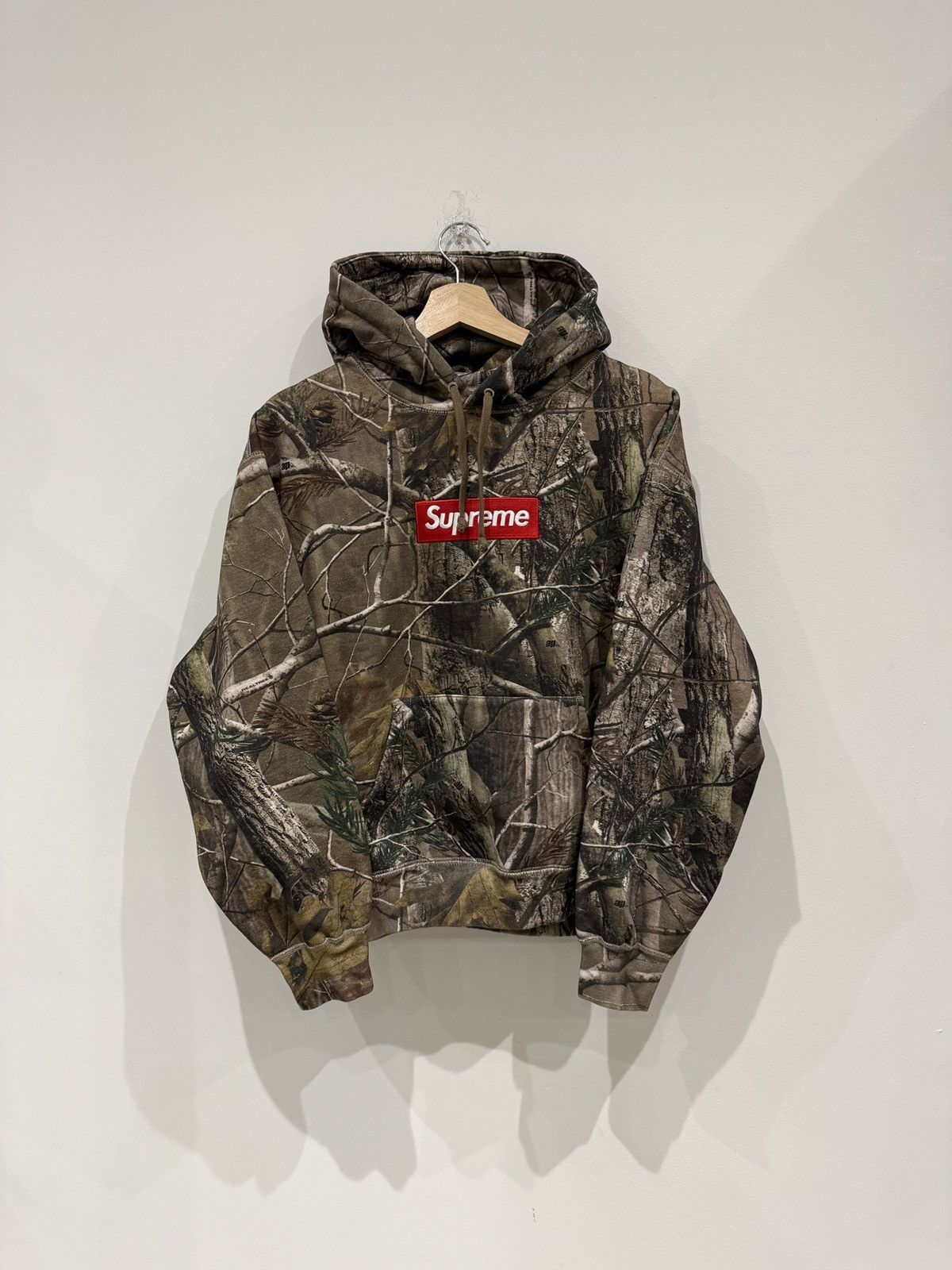 Supreme Supreme small box hoodie real tree snow camo white ss24