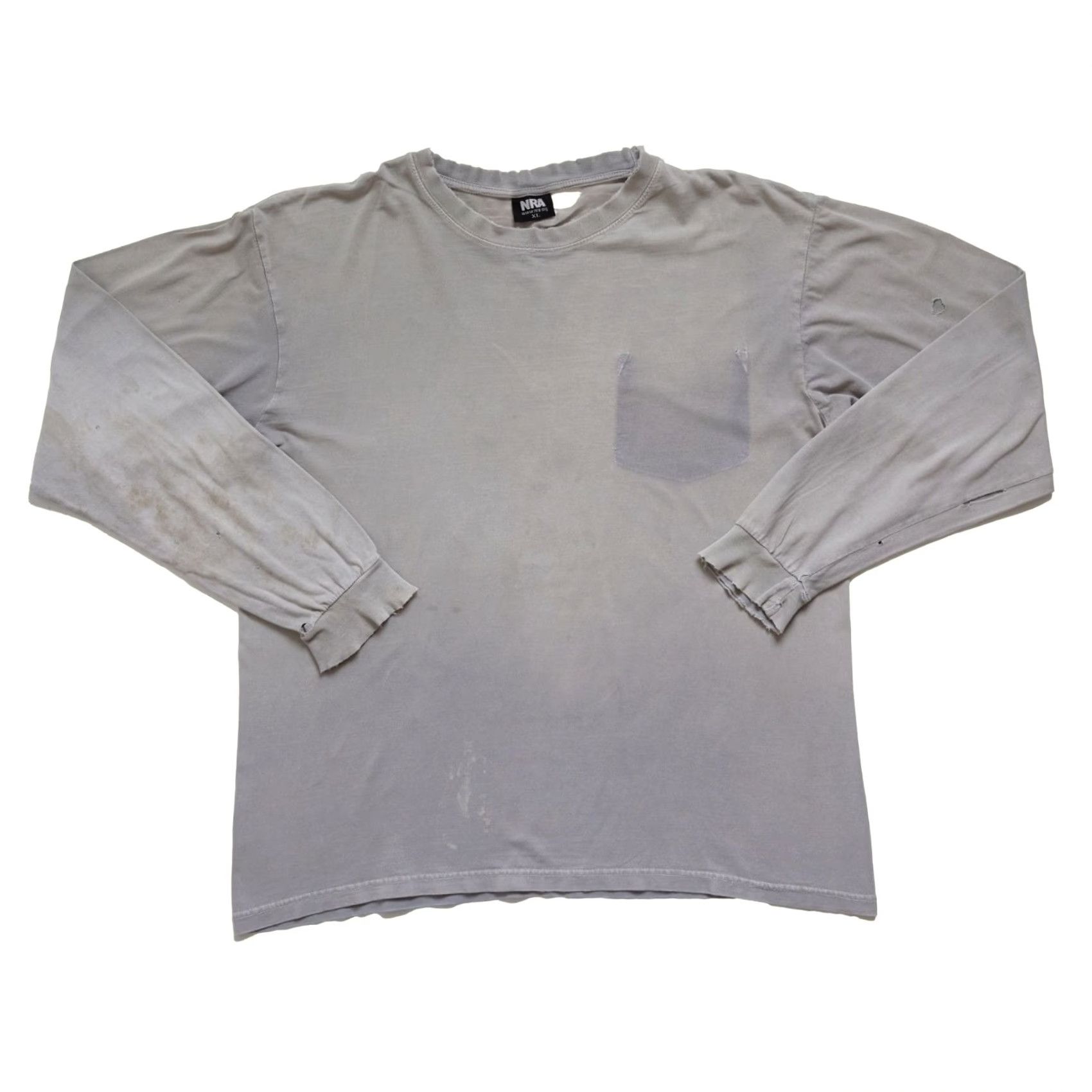 Vintage VINTAGE NRA Y2K GHOST POCKET DISTRESSED GRAY T SHIRT XL MEN Size US XL / EU 56 / 4 - 2 Thumbnail