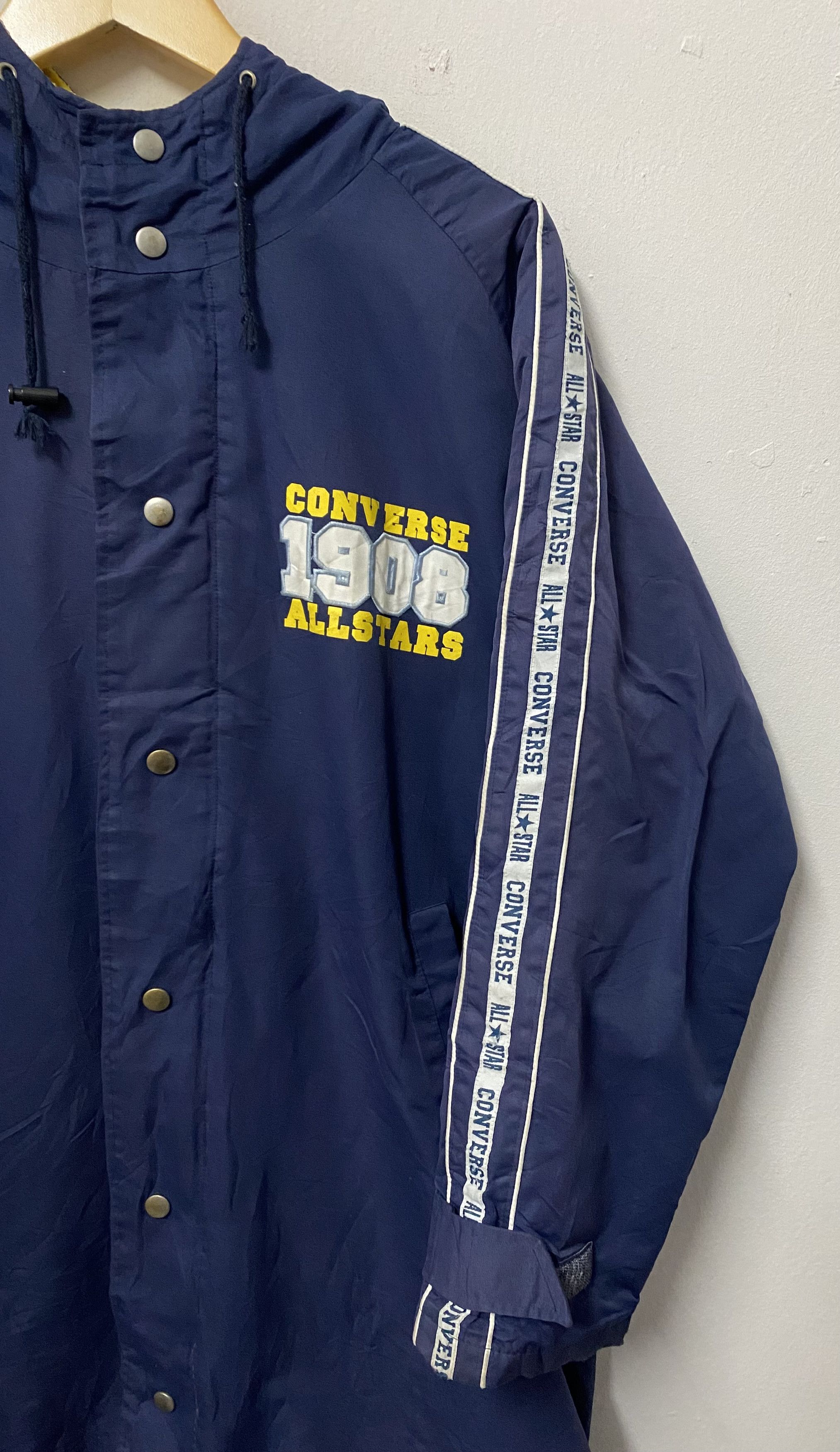 Converse Vtg Converse 1908 All Stars Fleece Windbreaker Bench Jacket Size US XL / EU 56 / 4 - 6 Thumbnail