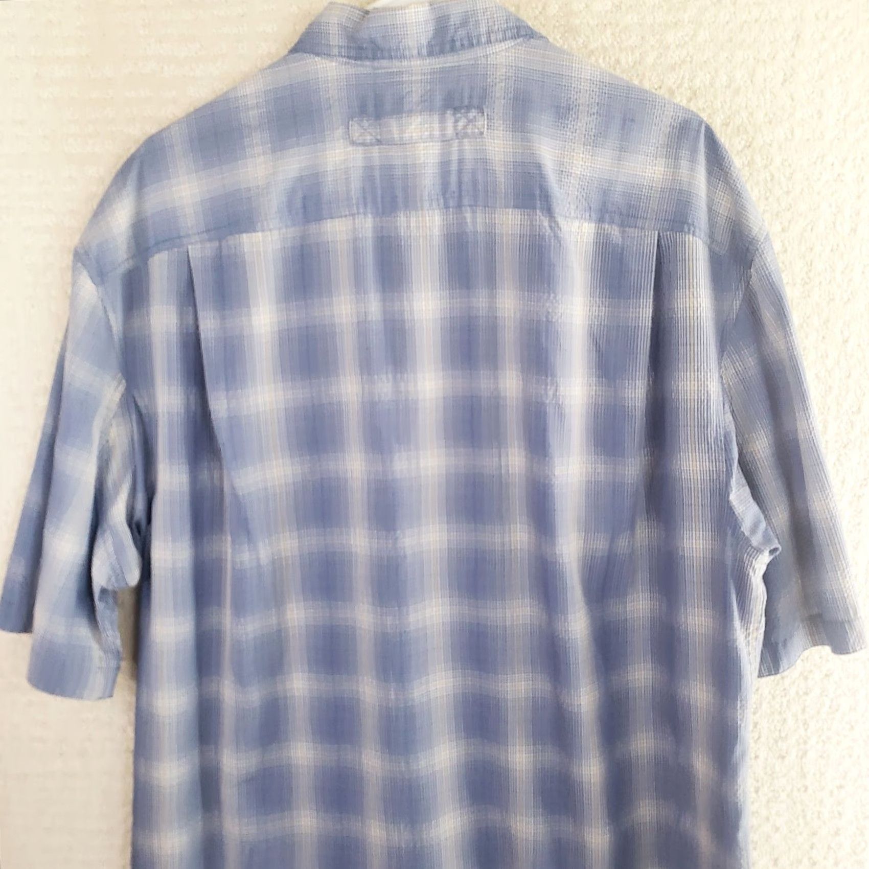 Vintage Duluth Shirt Button-Up Plaid Blue Short Sleeve Mens Large Tall LT Nylon Pocket Logo Casual Outdoor Fishing - Men’s Button-Front Front Pocket Size US L / EU 52-54 / 3 - 6 Thumbnail