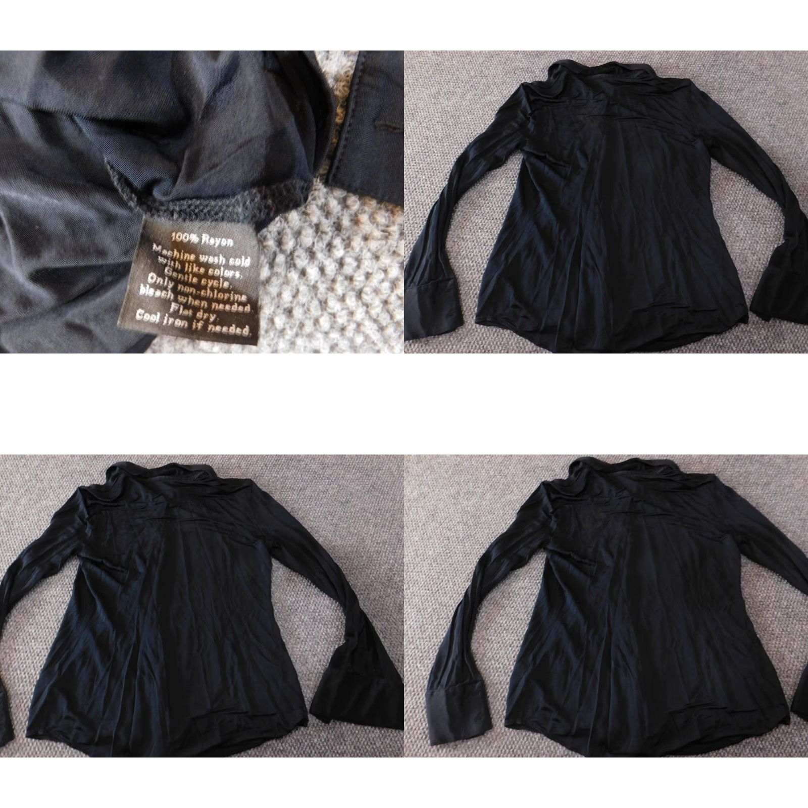 Vintage Rock & Republic Womens Blouse Large Black Button Up Casual Rayon Shirt Button-Up Shirt Womens L Black Casual Rayon Rock & Republic Size L / US 10 / IT 46 - 8 Thumbnail