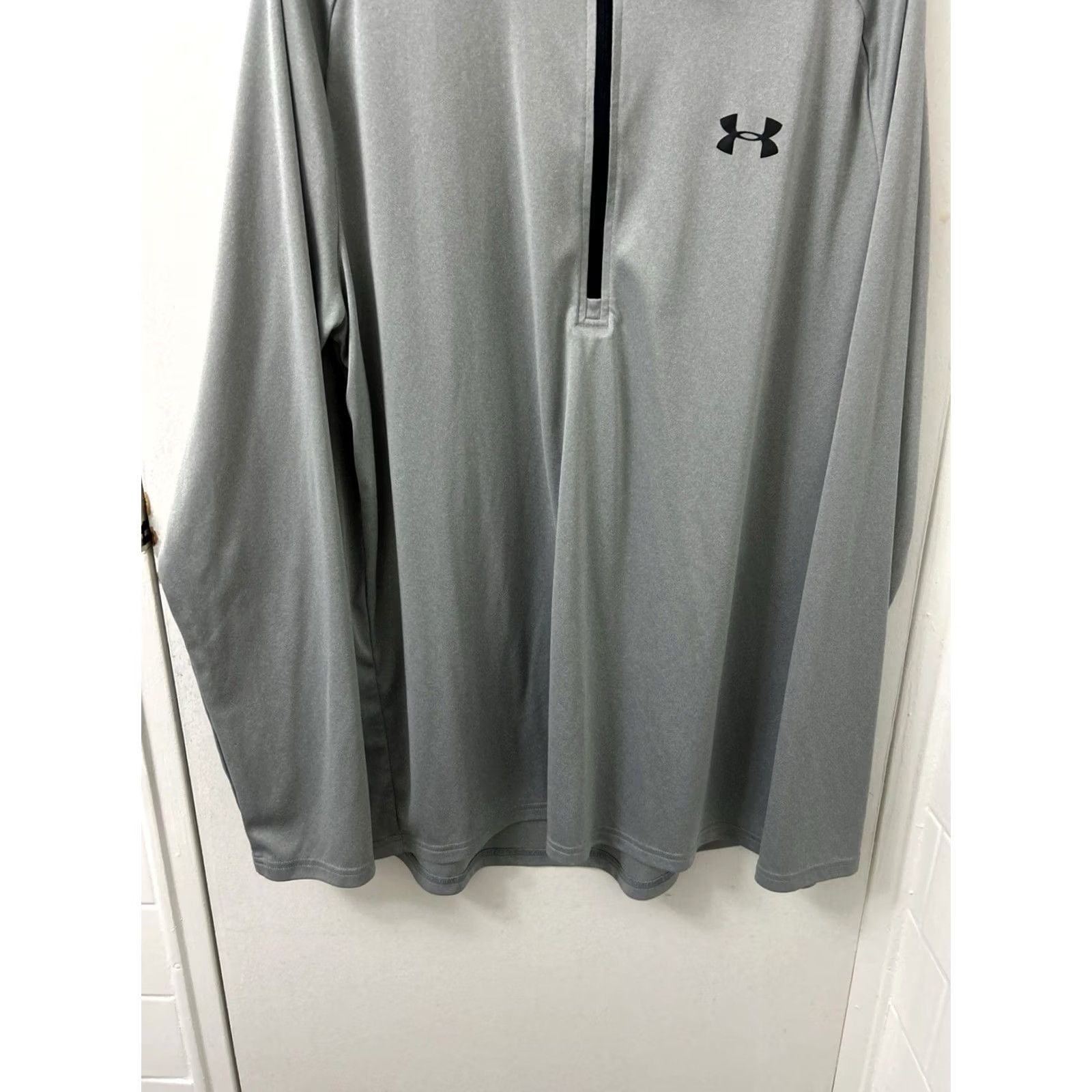 Under Armour Under Armour HeatGear 1/4 Zip Mens XL Gray Pullover Size US XL / EU 56 / 4 - 3 Thumbnail