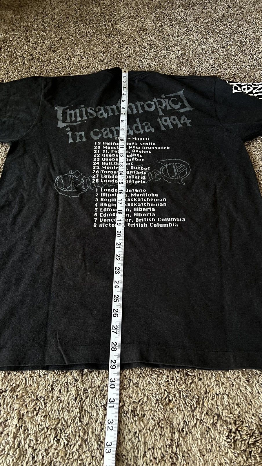 Band Tees × Vintage Vintage 1994 Entombed misanthropic Tour Canada Size US L / EU 52-54 / 3 - 8 Thumbnail