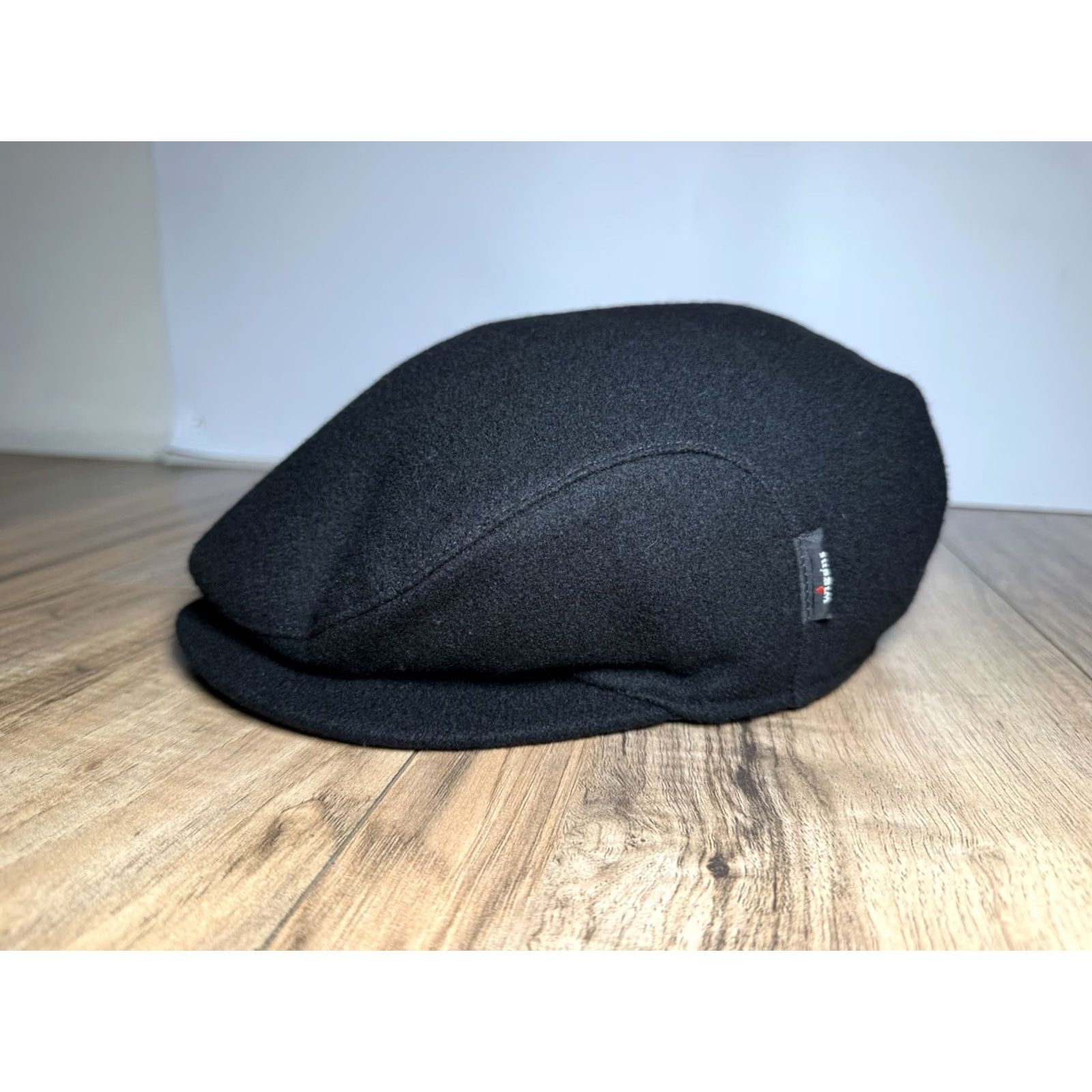 Vintage Wigens Flat Cap Newsboy Wool Carl Ivy Insulated Snaps - Size 59 - Black - Men - Blue Size ONE SIZE - 2 Thumbnail