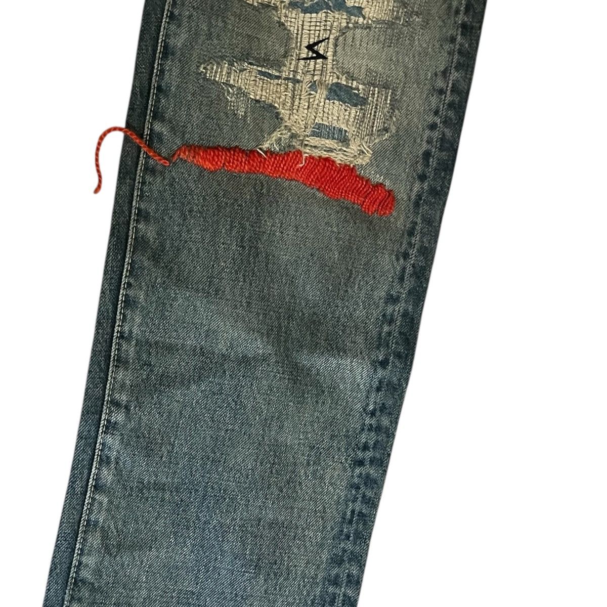 Japanese Brand × Jun Takahashi × Undercover Undercover 68 Red Yarn Denim Size 4 Size US 32 / EU 48 - 13 Thumbnail