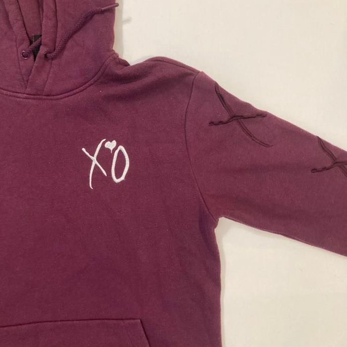 H&m the store weeknd burgundy hoodie