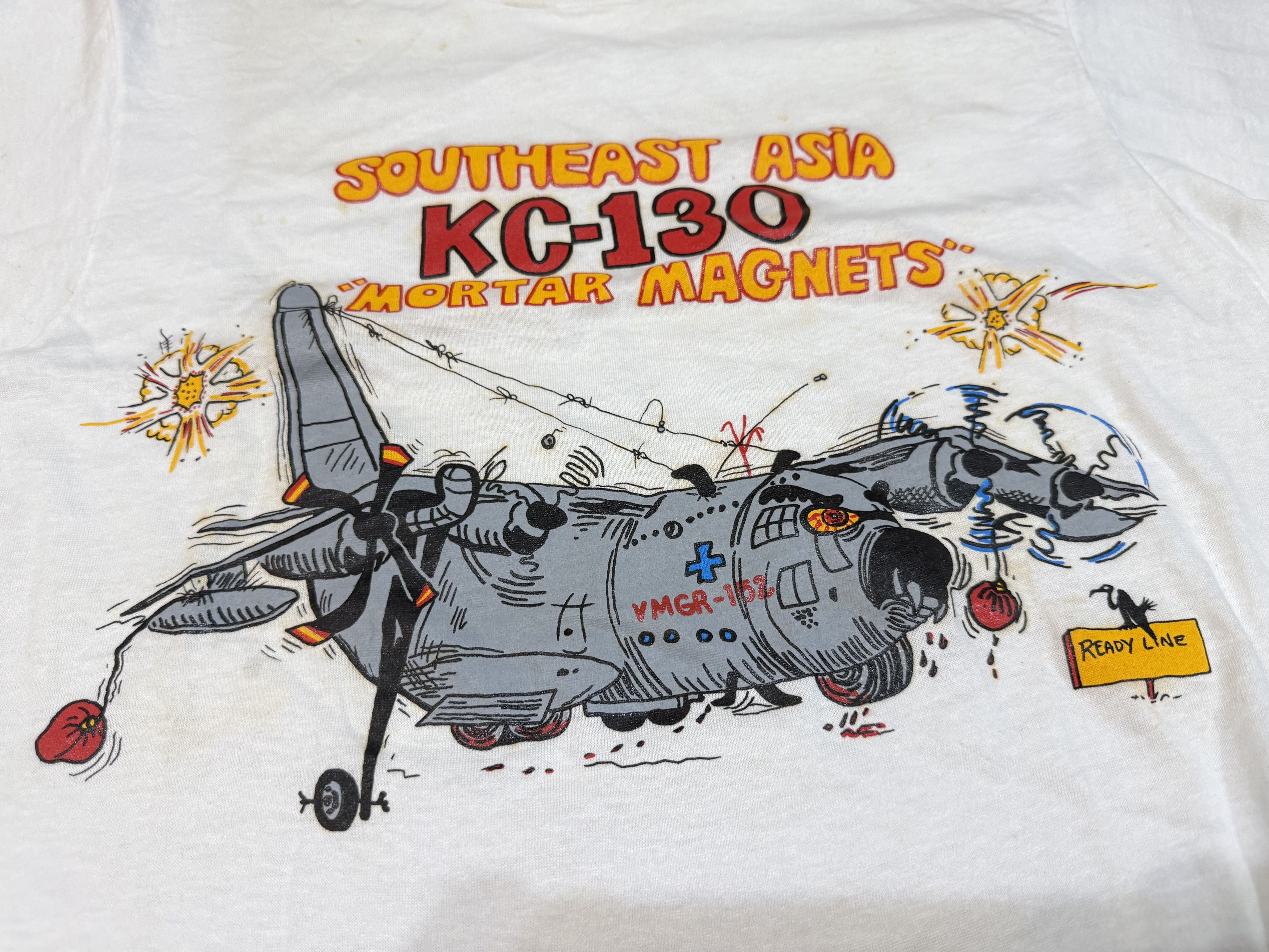 Vintage Vintage 80s Lockheed Martin KC-130 Mortar Magnet T-Shirt Size US M / EU 48-50 / 2 - 3 Thumbnail