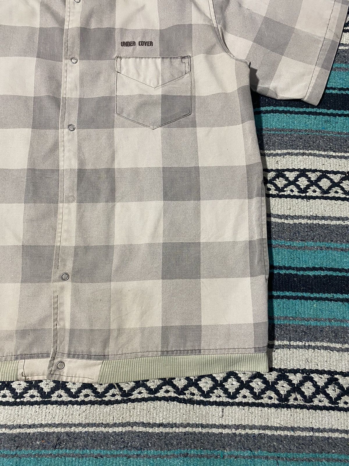 Undercover 2000s Undercover Chaotic Snap Button Gingham Shirt Size US L / EU 52-54 / 3 - 6 Thumbnail