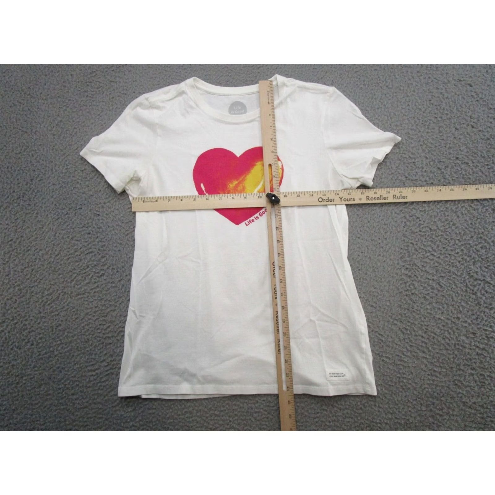 Life is Good Life is Good Valentines Day Heart Logo Crusher Tee Shirt Women's Size M Multicolor T-Shirt Size M / US 6-8 / IT 42-44 - 4 Thumbnail