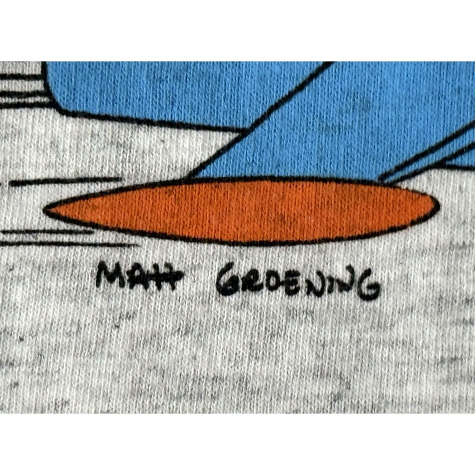 Vintage VINTAGE The Simpsons Itchy & Scratchy Promo Shirt XL Gray Short Sleeve Mens T-Shirt 90s AOP Matt Groening Creative Images Size US XL / EU 56 / 4 - 7 Thumbnail