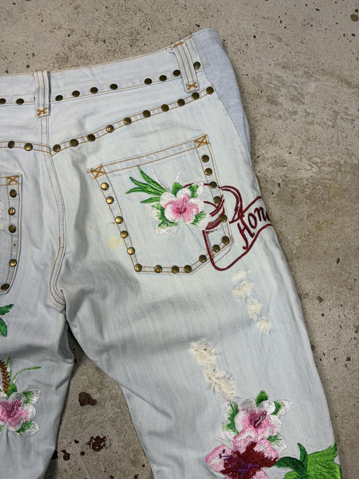 Dolce & Gabbana SS 2006 Dolce & Gabbana Honolulu Embroidery Jeans Denim Size US 35 - 16 Thumbnail