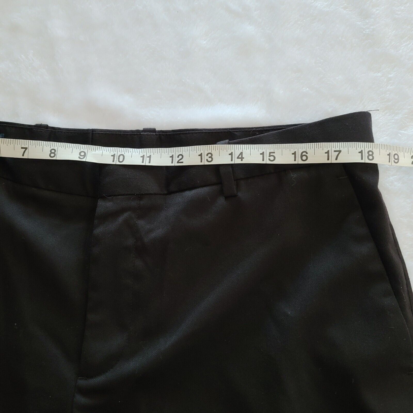 Perry Ellis Modern Fit 36x30 Men's Black Dress Pants Flat Front Pockets Size US 36 / EU 52 - 6 Thumbnail
