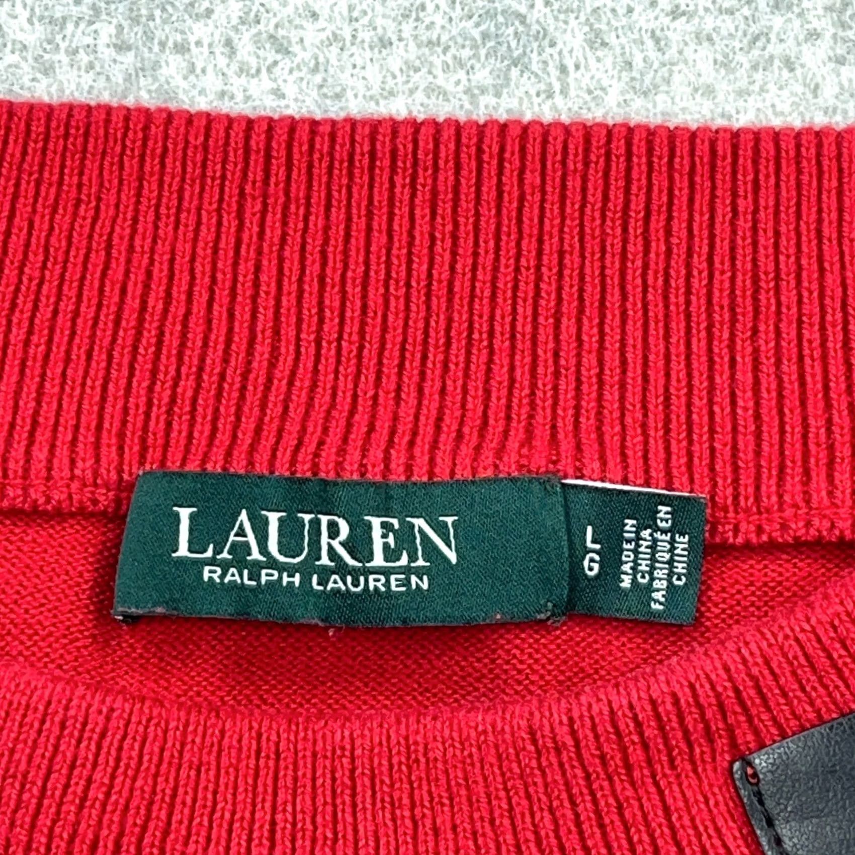 Ralph Lauren Lauren Ralph Lauren Sweater Women Medium Red Buckle 100% Cotton LRL Ladies Size M / US 6-8 / IT 42-44 - 3 Thumbnail