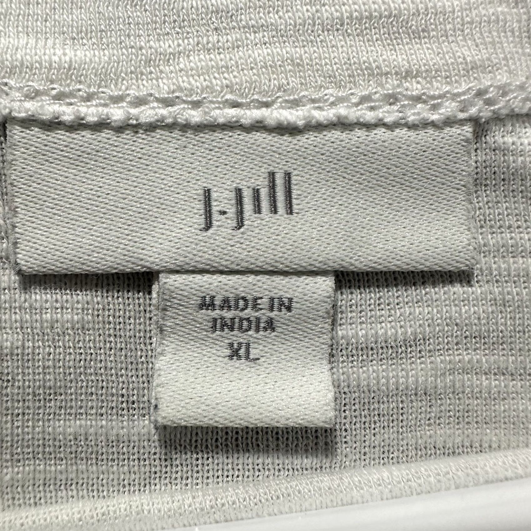 J. Jill J Jill Shirt Womens XL White Black Striped Boat Neck Shoulder Buttons GUC Size XL / US 12-14 / IT 48-50 - 6 Thumbnail