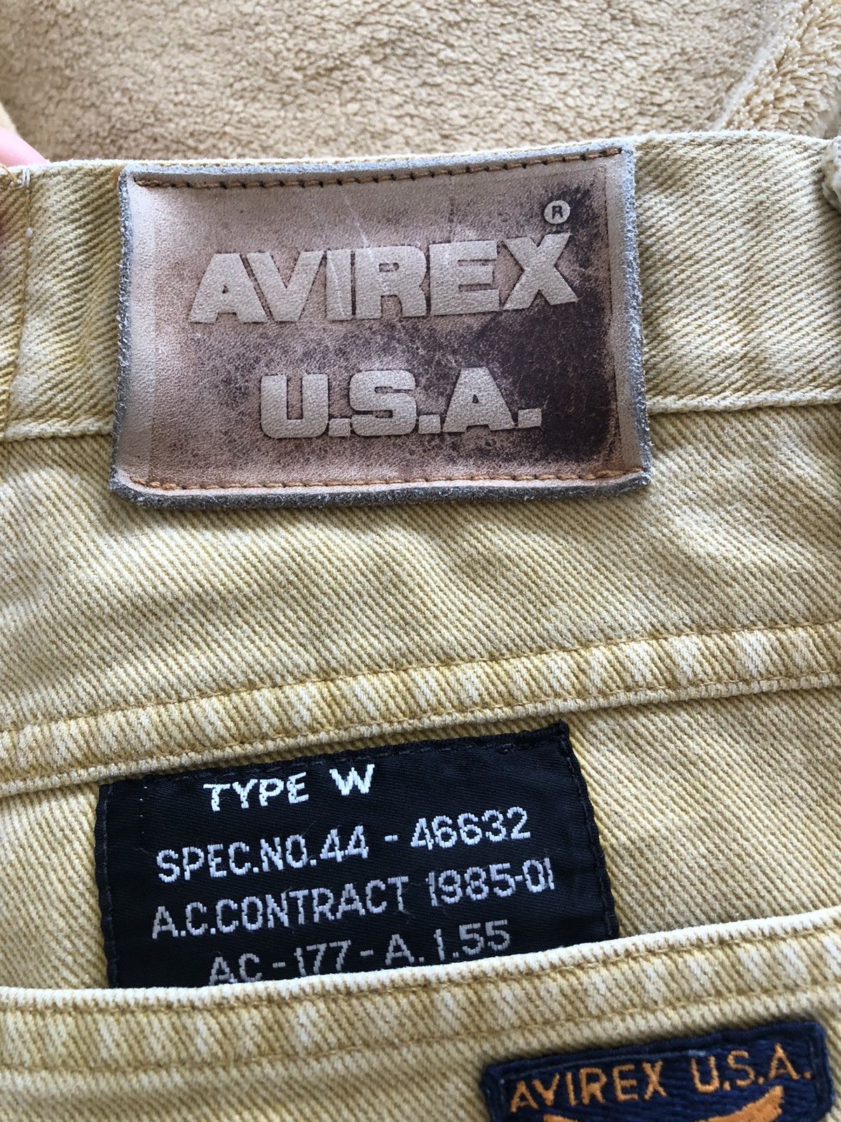 Avirex × Vintage RARE AVIREX USA MADE IN ITALY VINTAGE YELLOW DENIM PANTS Size US 28 / EU 44 - 3 Thumbnail