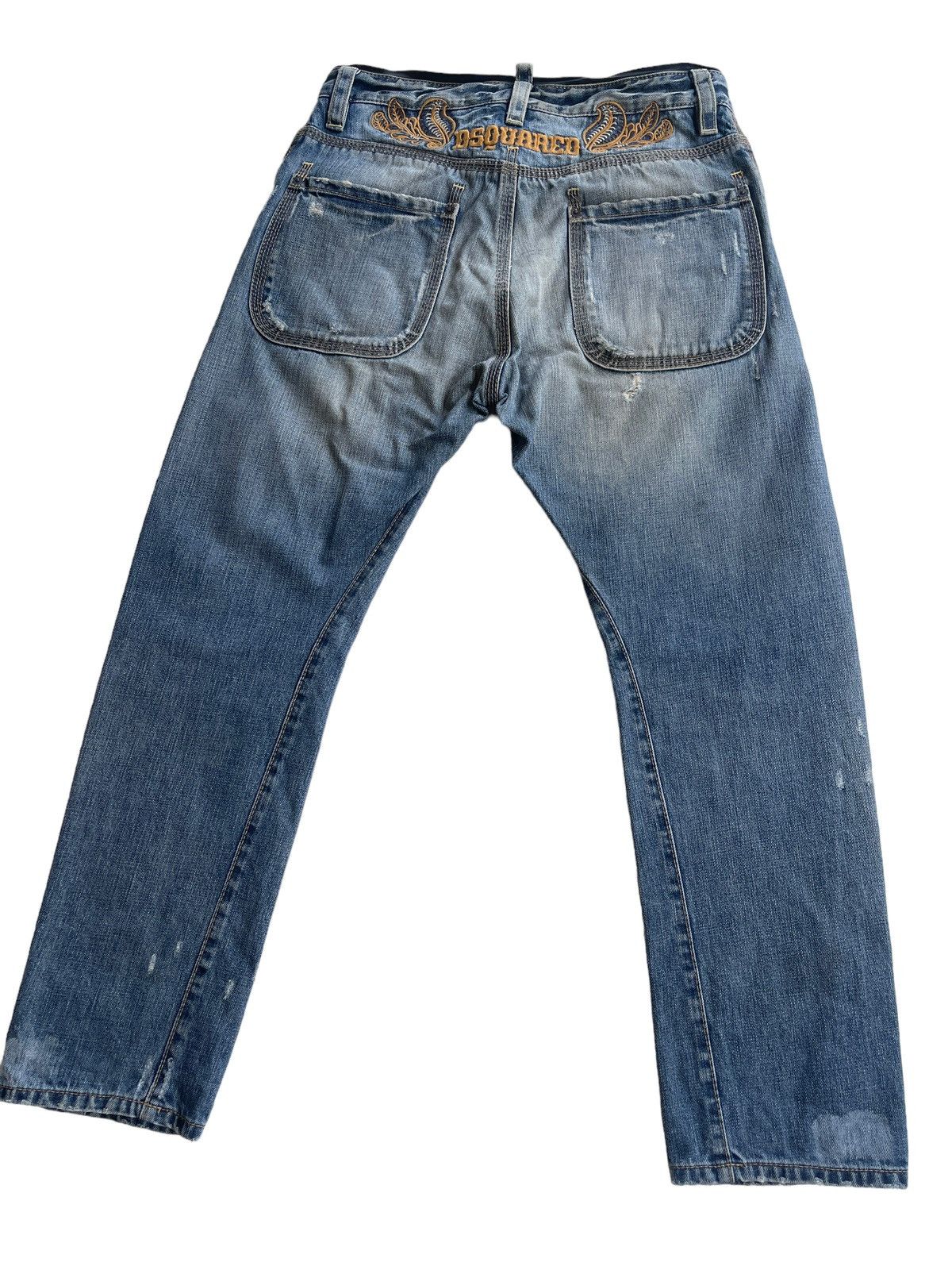 Dsquared2 Dsquared2 Distressed Belted Twisted Denim Size US 31 - 10 Thumbnail