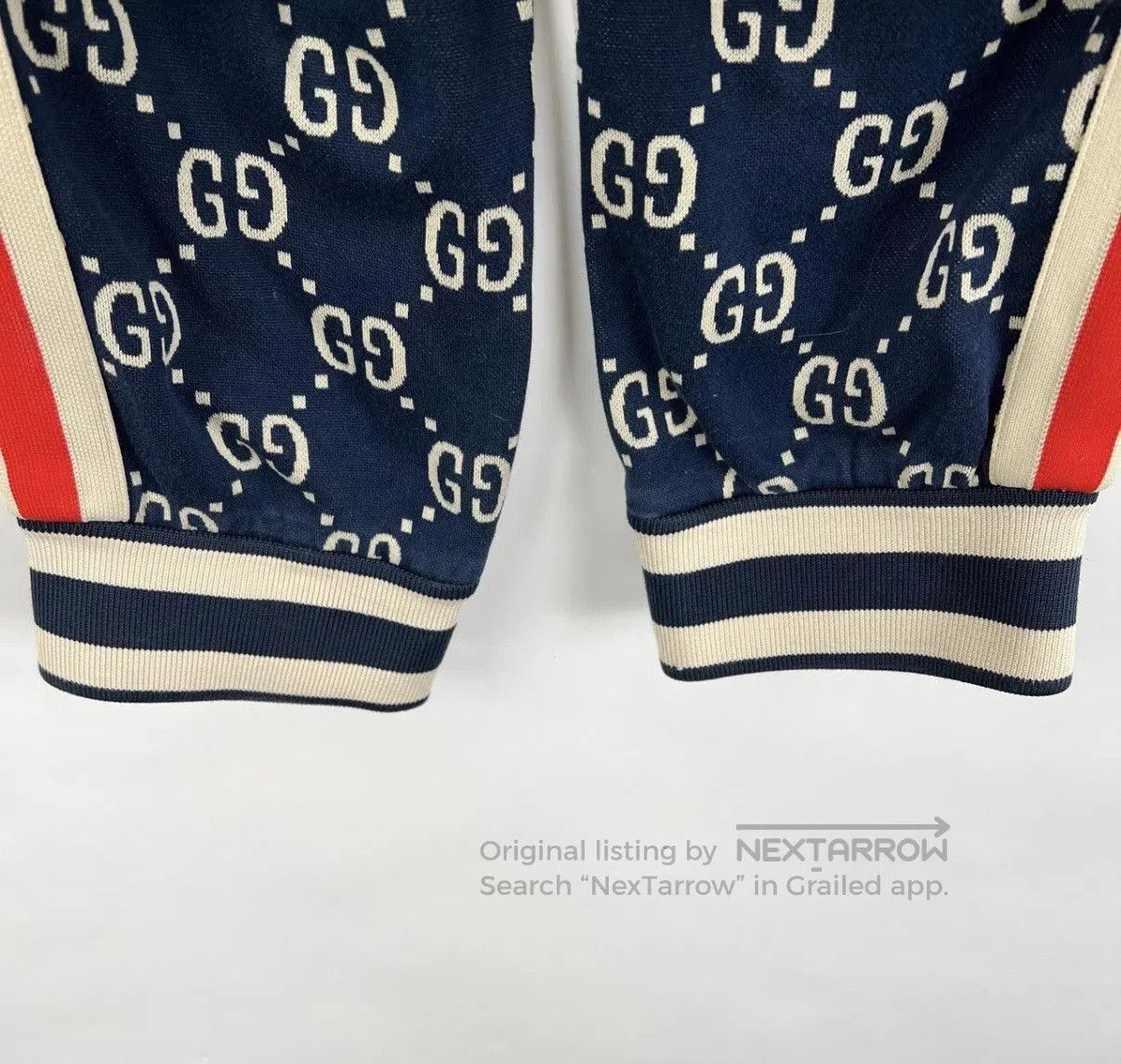 Gucci Blue Patterned Casual Sweatpants with Stripes. Size US 30 / EU 46 - 5 Thumbnail