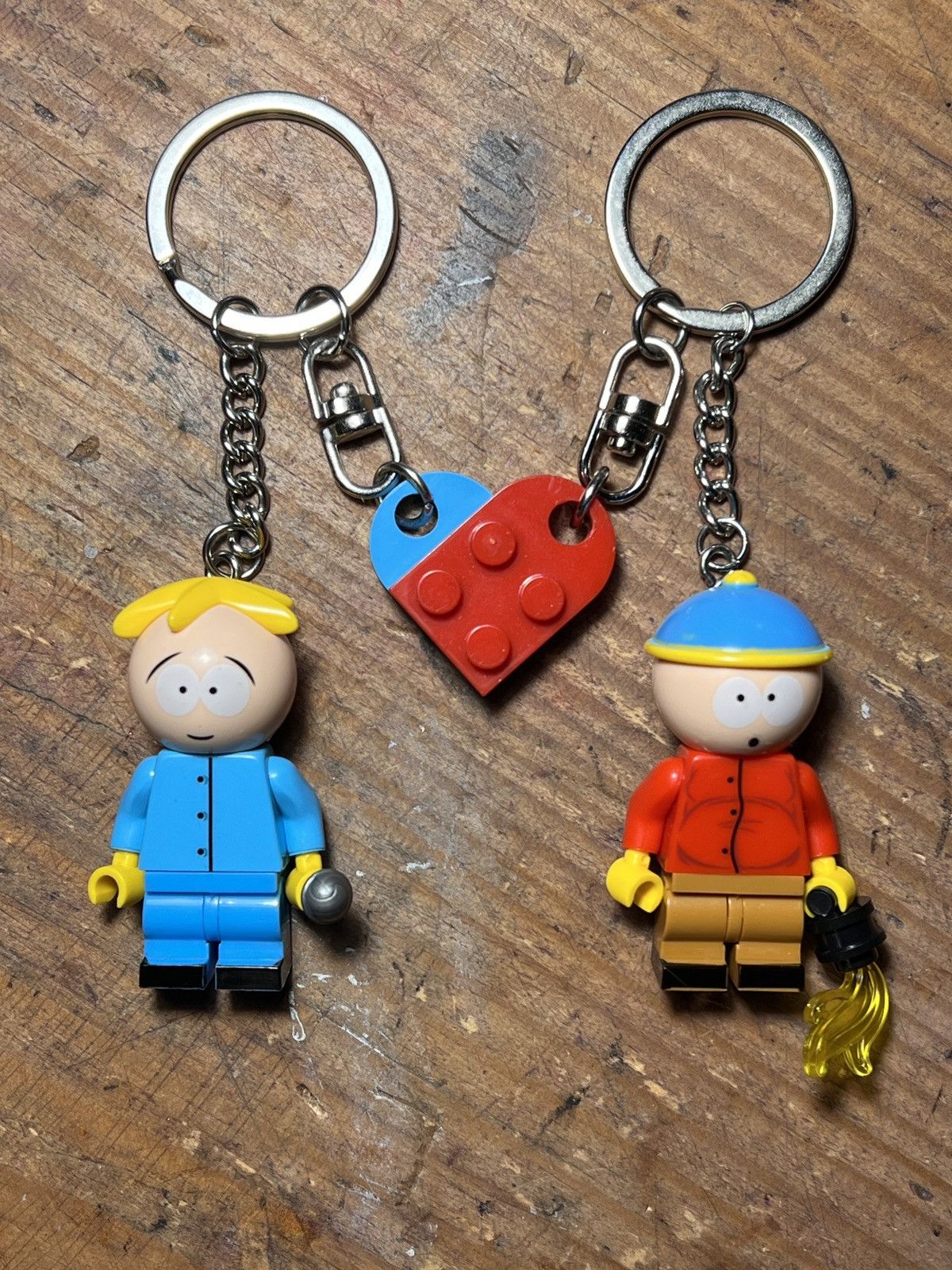 Anime South Park butters cartman minifigure keychain keyring Size ONE SIZE - 2 Thumbnail