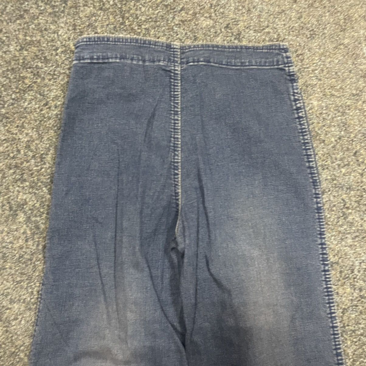 Vintage Vintage Y2K Flare Jeans Wide Leg 90s Grunge Archive Logo Size 28" / US 6 / IT 42 - 2 Thumbnail