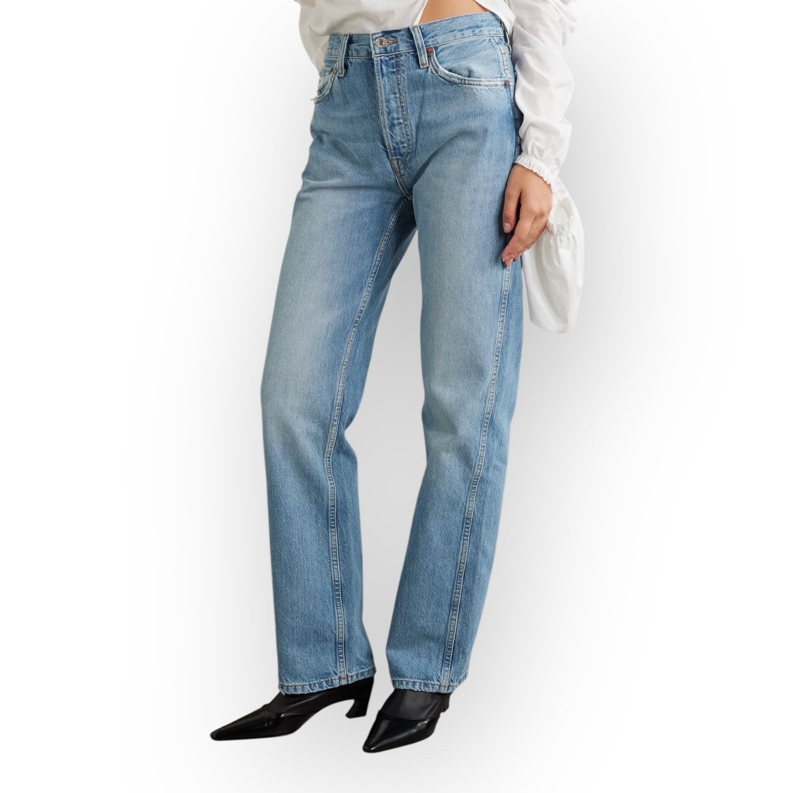 RE/DONE RE/DONE 90s Loose High-Rise Straight-Leg Jeans NWT Size 28" / US 6 / IT 42 - 2 Thumbnail