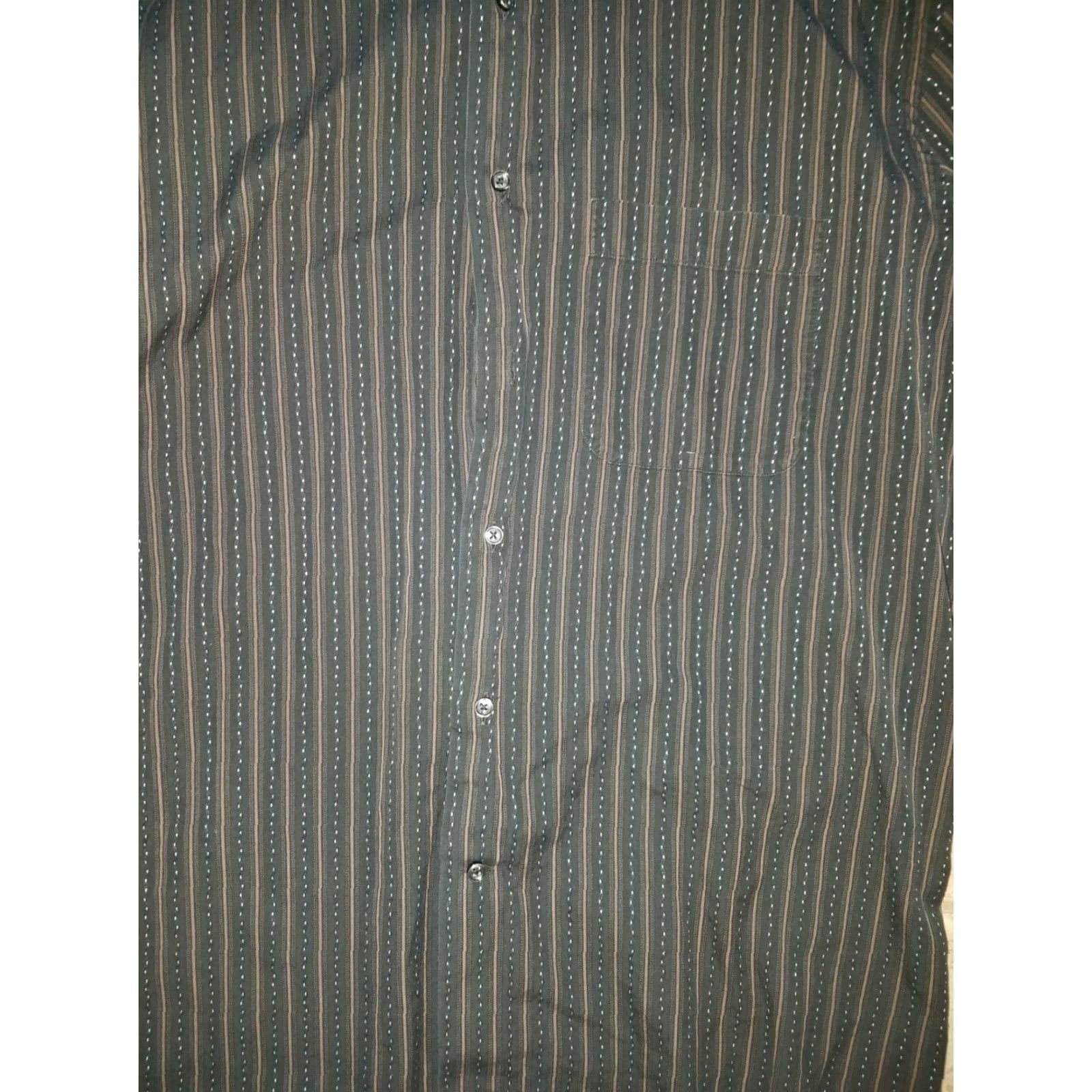 Zanella Zanella Shirt Mens XL Button-Down Dark Made In Italy Black Button-Up Long Sleeve XL Mens Size US XL / EU 56 / 4 - 2 Thumbnail