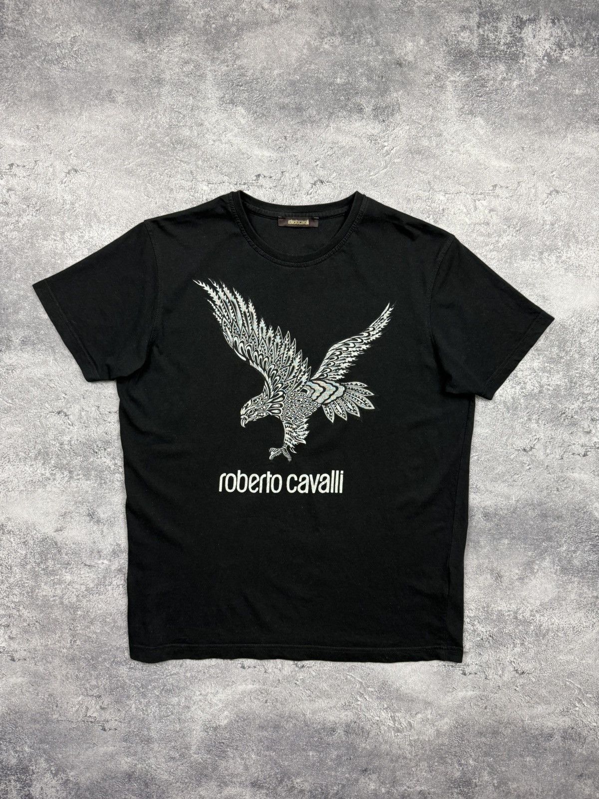 Roberto Cavalli Vintage Roberto Cavalli Eagle Big Logo T-Shirt Y2K Rare Tee Size US M / EU 48-50 / 2 - 1 Thumbnail