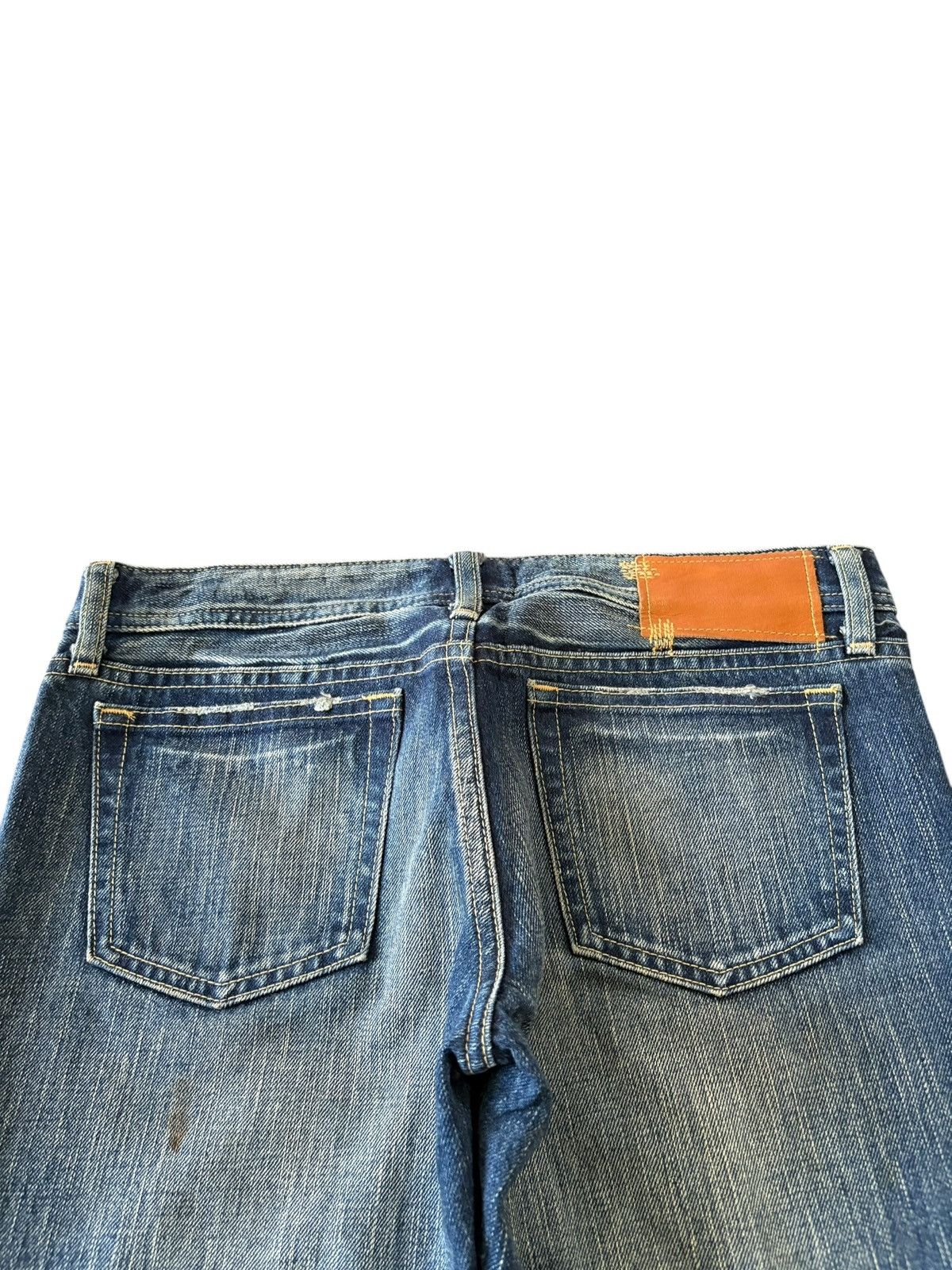 Japanese Brand Vintage Japanese Brand Mud Wash Distressed Flare Jeans Size 31" - 7 Thumbnail