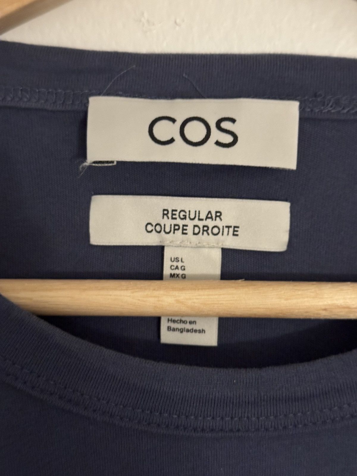 Cos COS blue cotton t-shirt Size US L / EU 52-54 / 3 - 2 Thumbnail