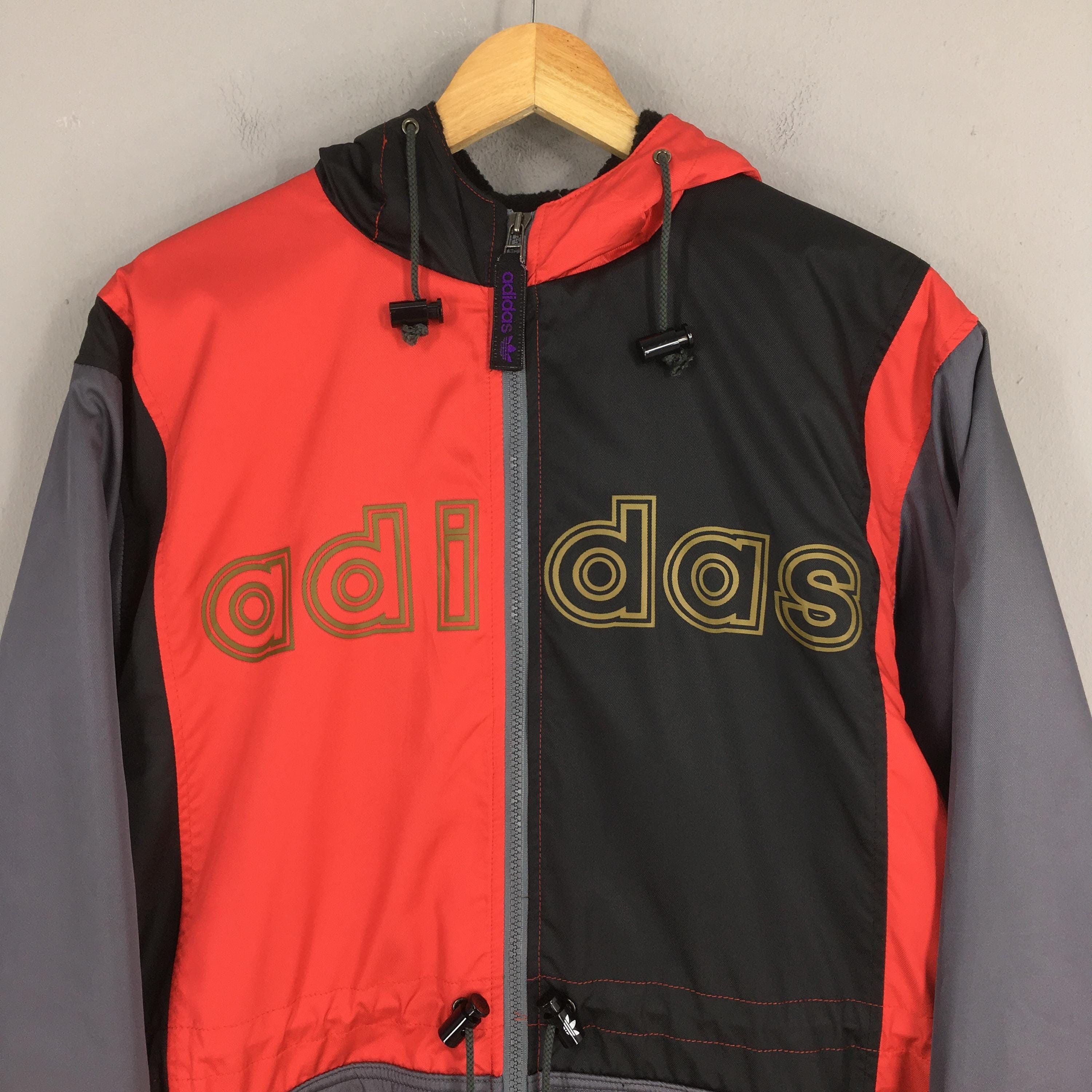 Adidas 90s Adidas Trefoil Logo Multicolor Hoodie Jacket Medium Size US M / EU 48-50 / 2 - 2 Thumbnail