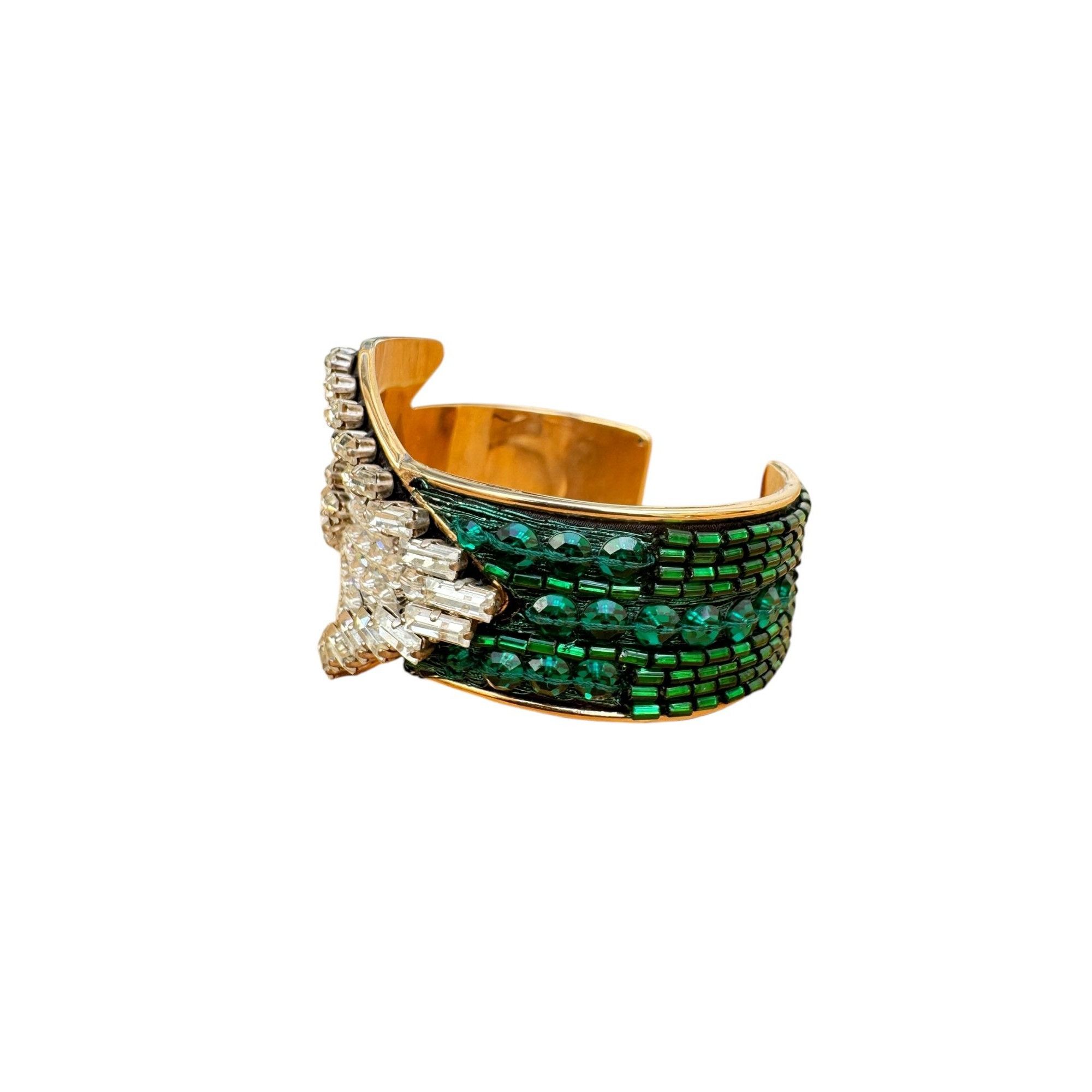 Vintage Rare Embroidered Sequin and Stone Bracelet Size ONE SIZE - 4 Thumbnail