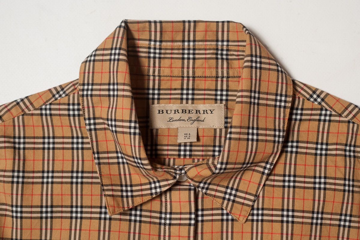 Burberry Burberry Nova Check Crow Long Sleeve Antique Size XS / US 0-2 / IT 36-38 - 4 Thumbnail