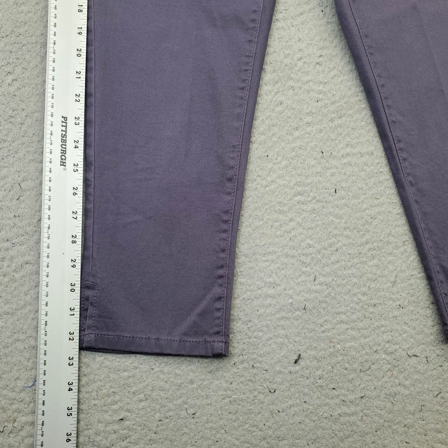Vintage Simply Vera Vera Wang Capri Jeans Womens 6 Purple Mid Rise Ankle Slit Straight Size 28" / US 6 / IT 42 - 3 Thumbnail