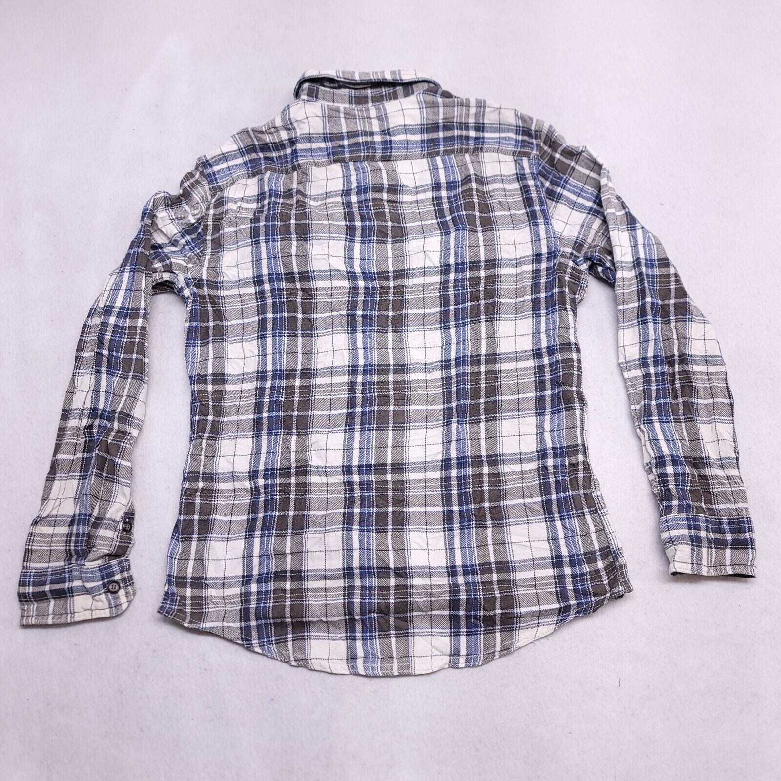Sonoma Sonoma Madras Flannel Shirt Mens Size M Blue Brown White Size US M / EU 48-50 / 2 - 10 Thumbnail